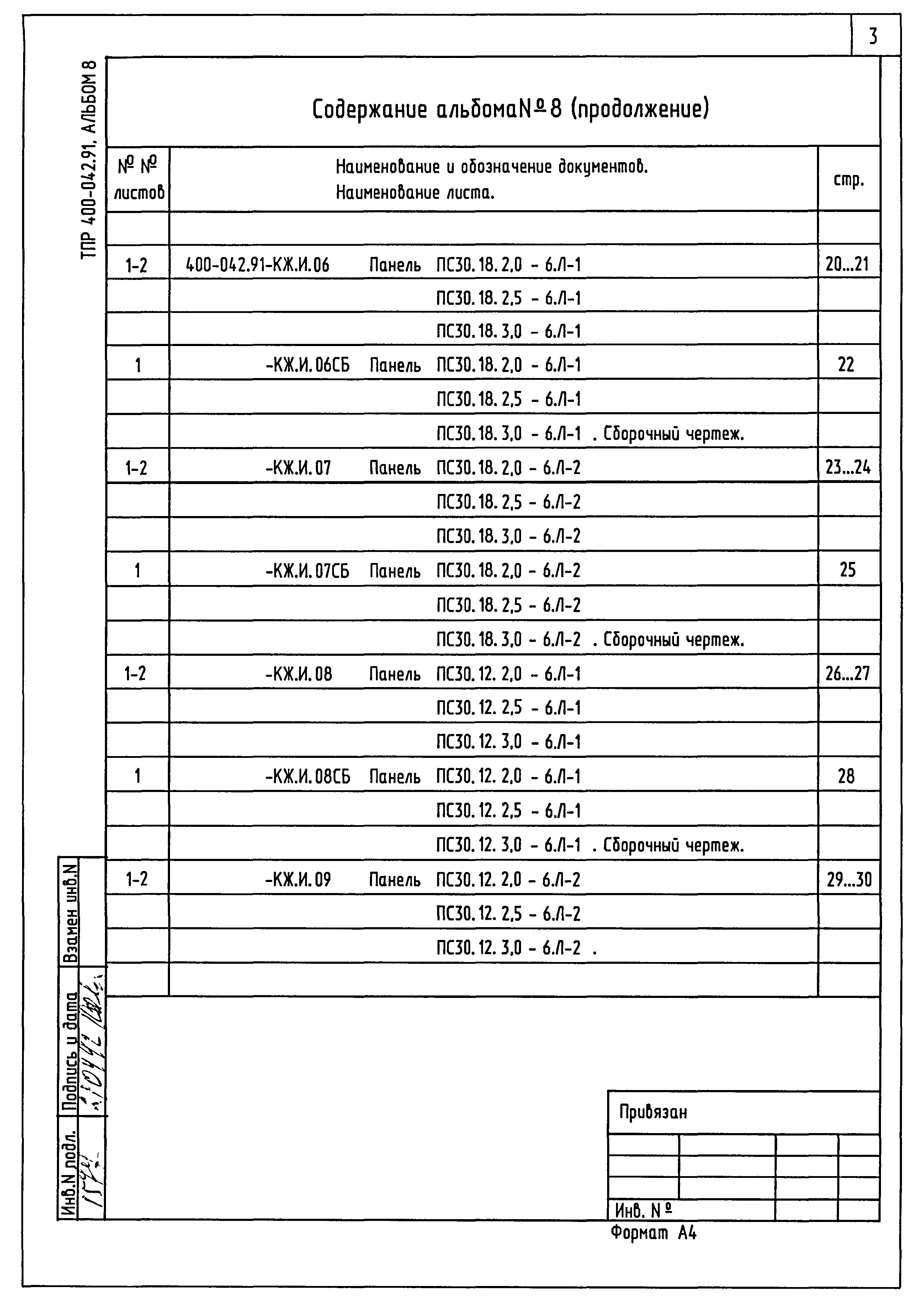 Типовые проектные решения 400-042.91