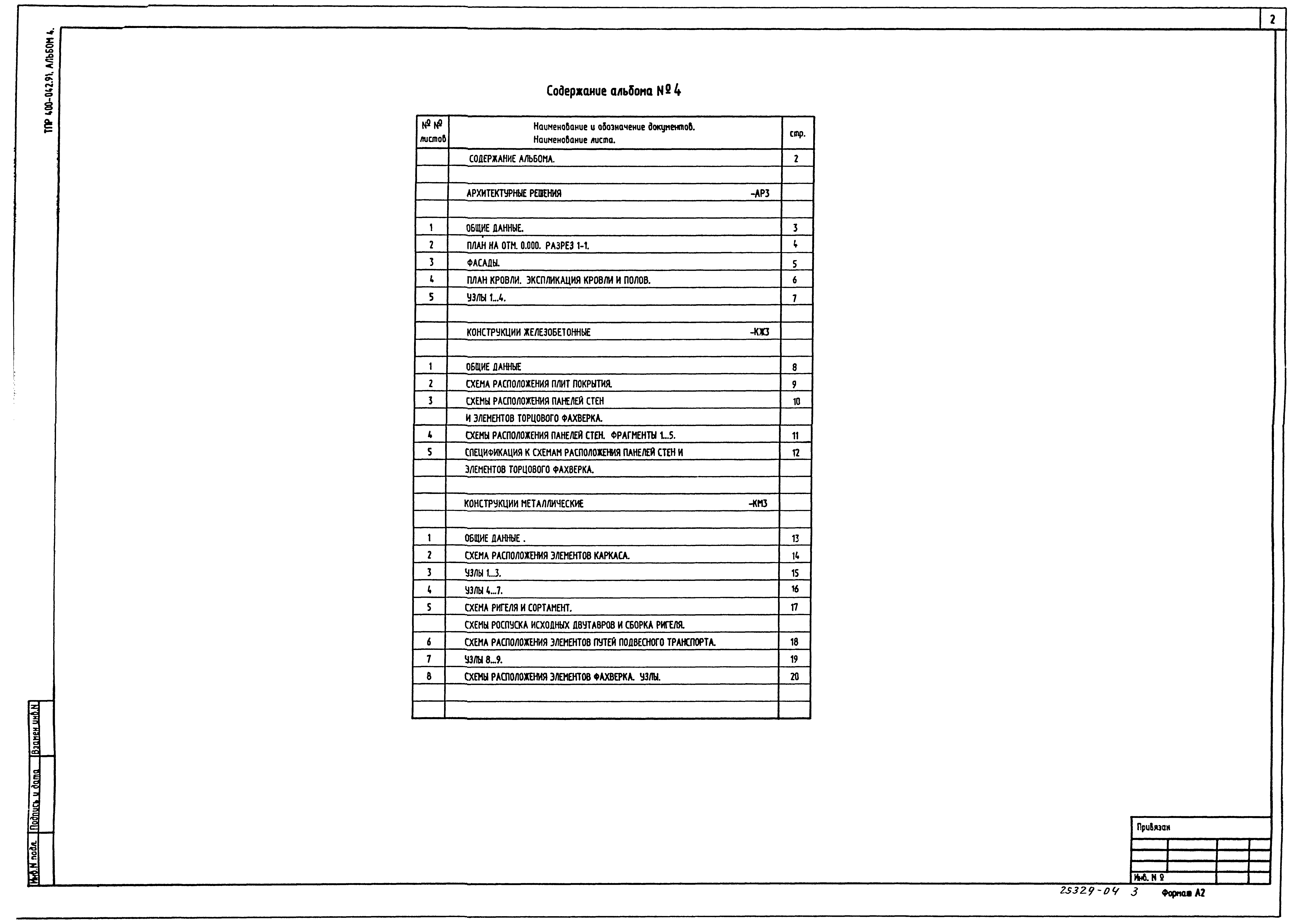 Типовые проектные решения 400-042.91