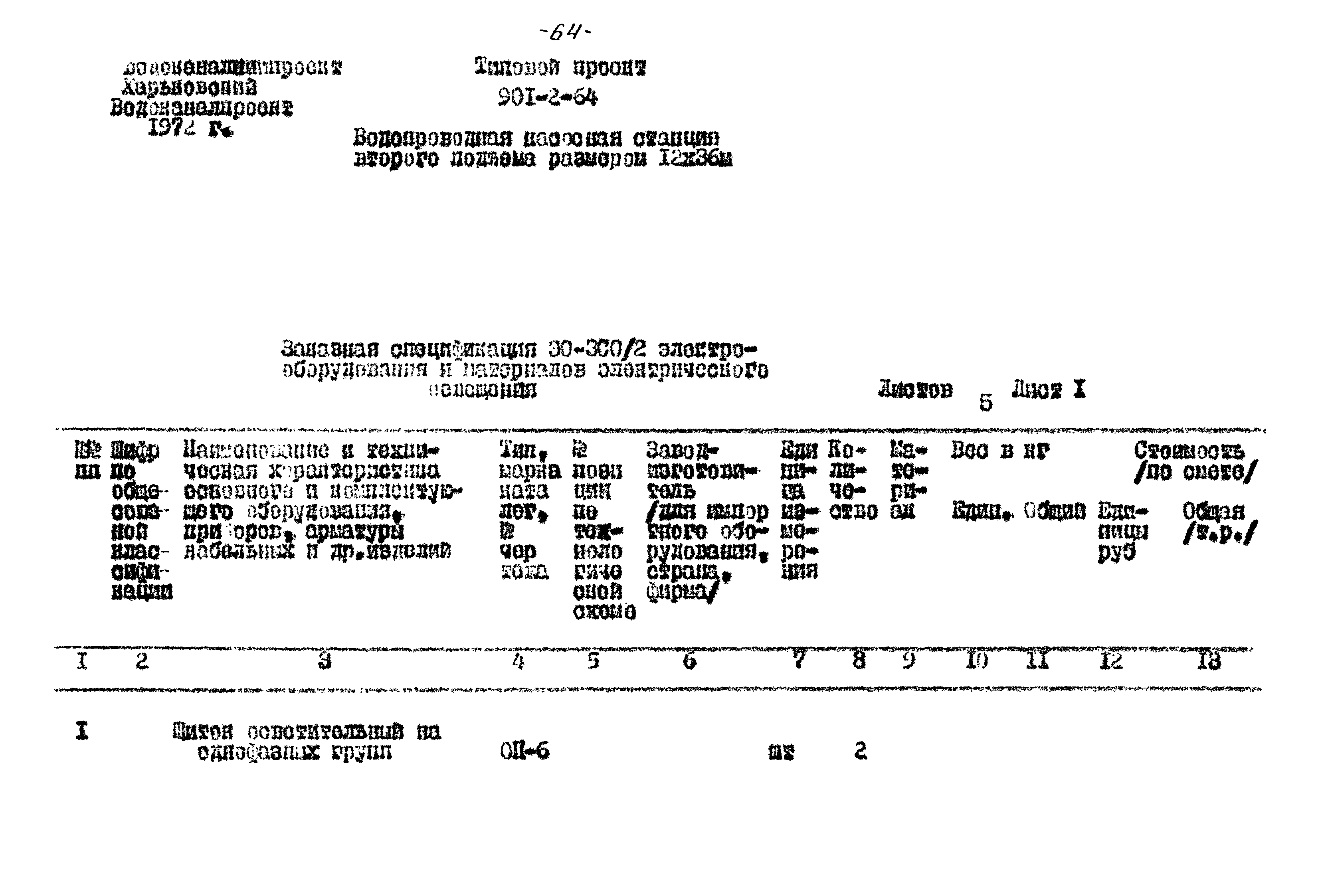 Типовой проект 901-2-64