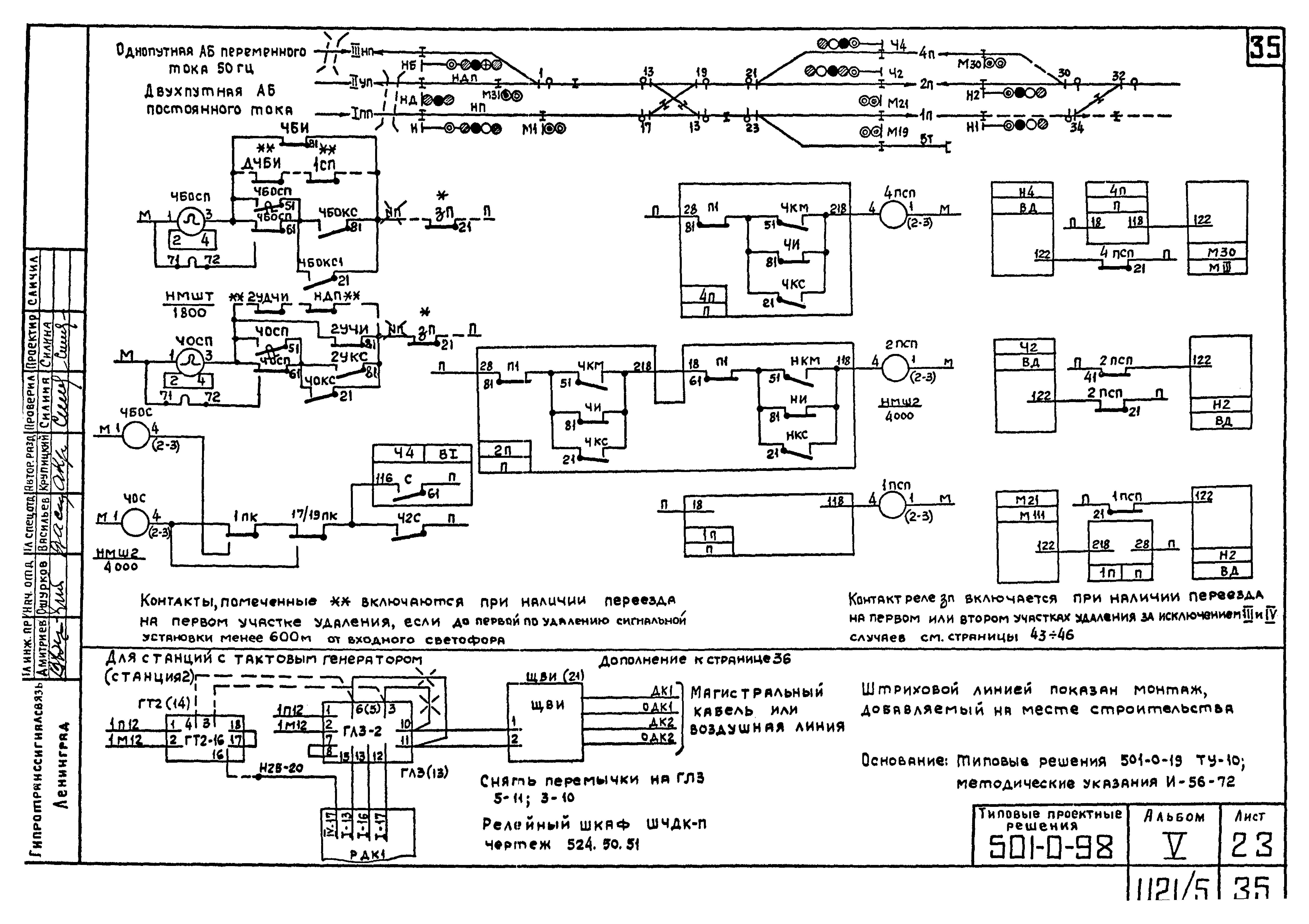 Типовые проектные решения 501-0-98