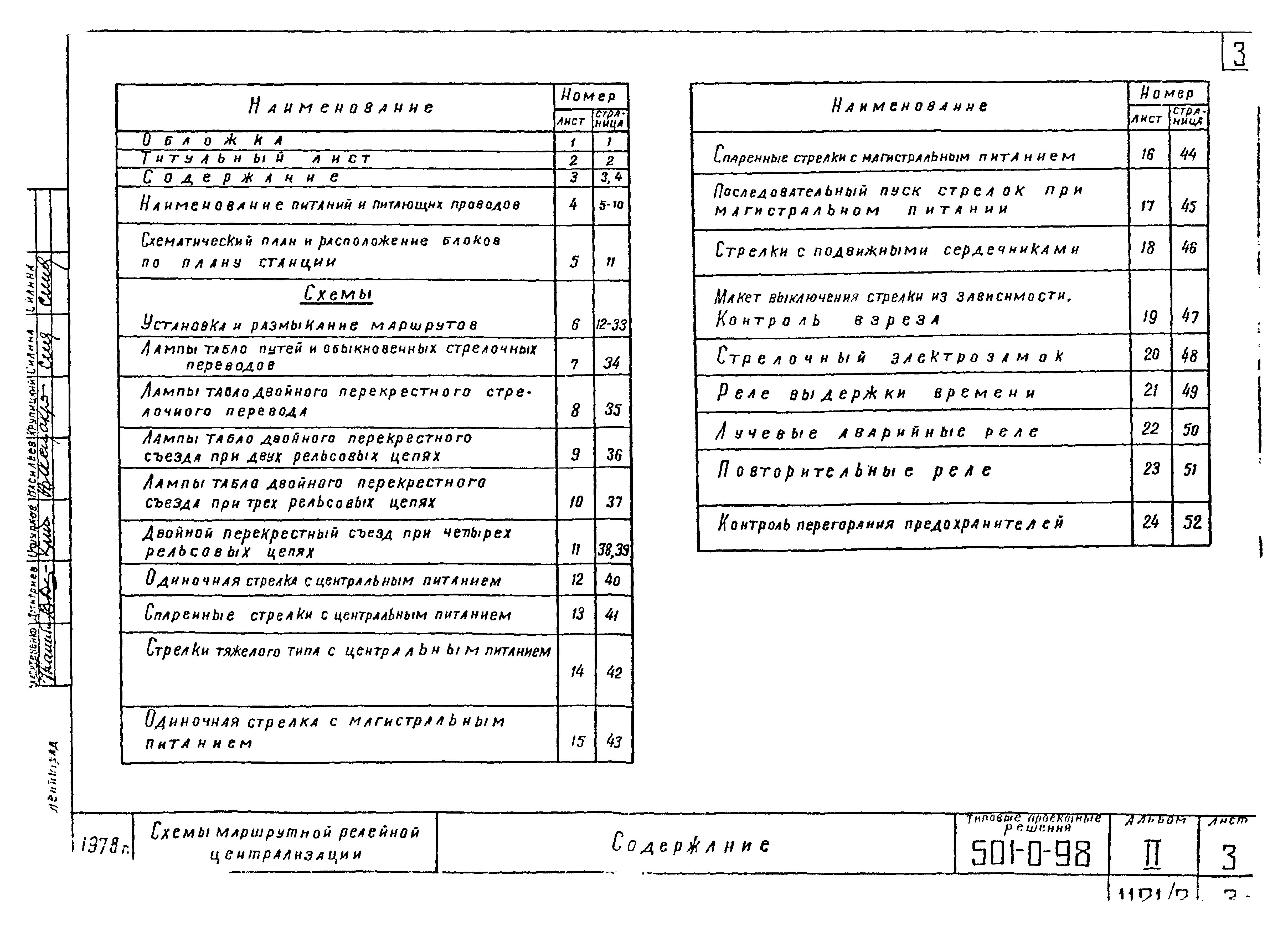 Типовые проектные решения 501-0-98