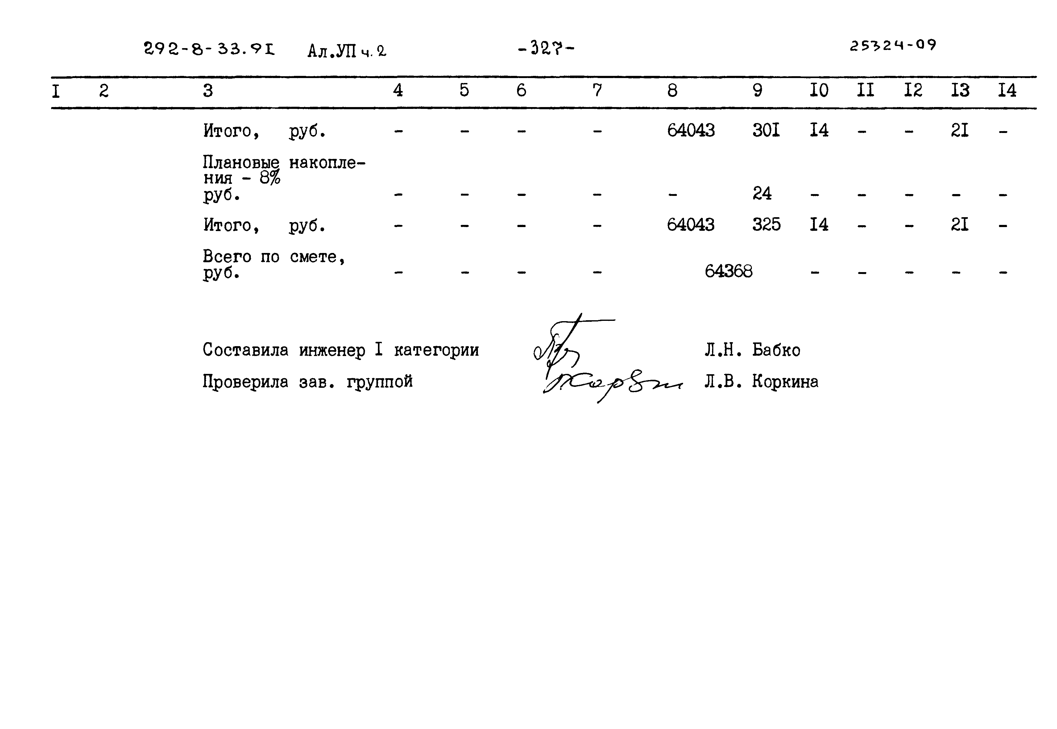 Типовой проект 292-8-33.91