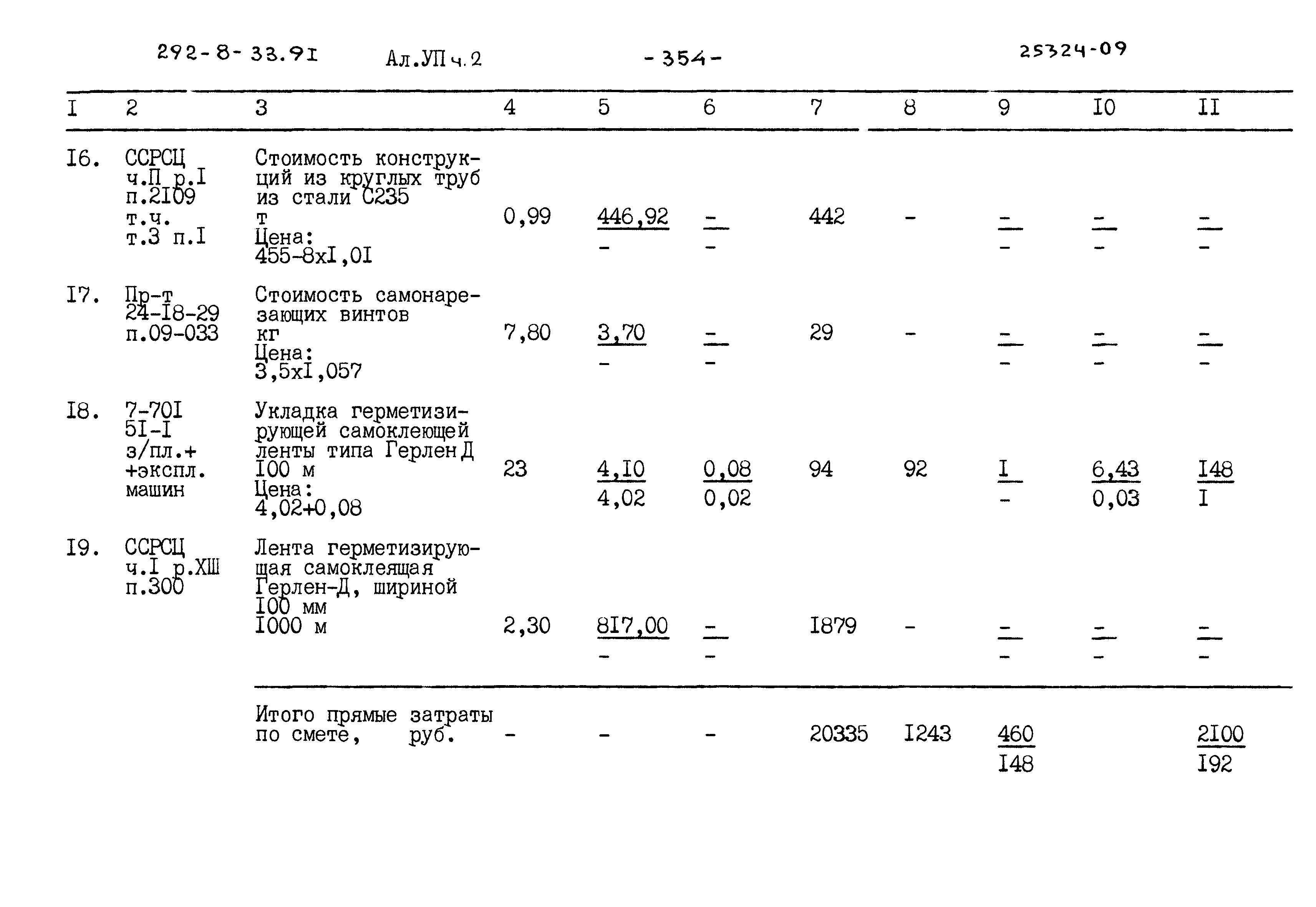 Типовой проект 292-8-33.91