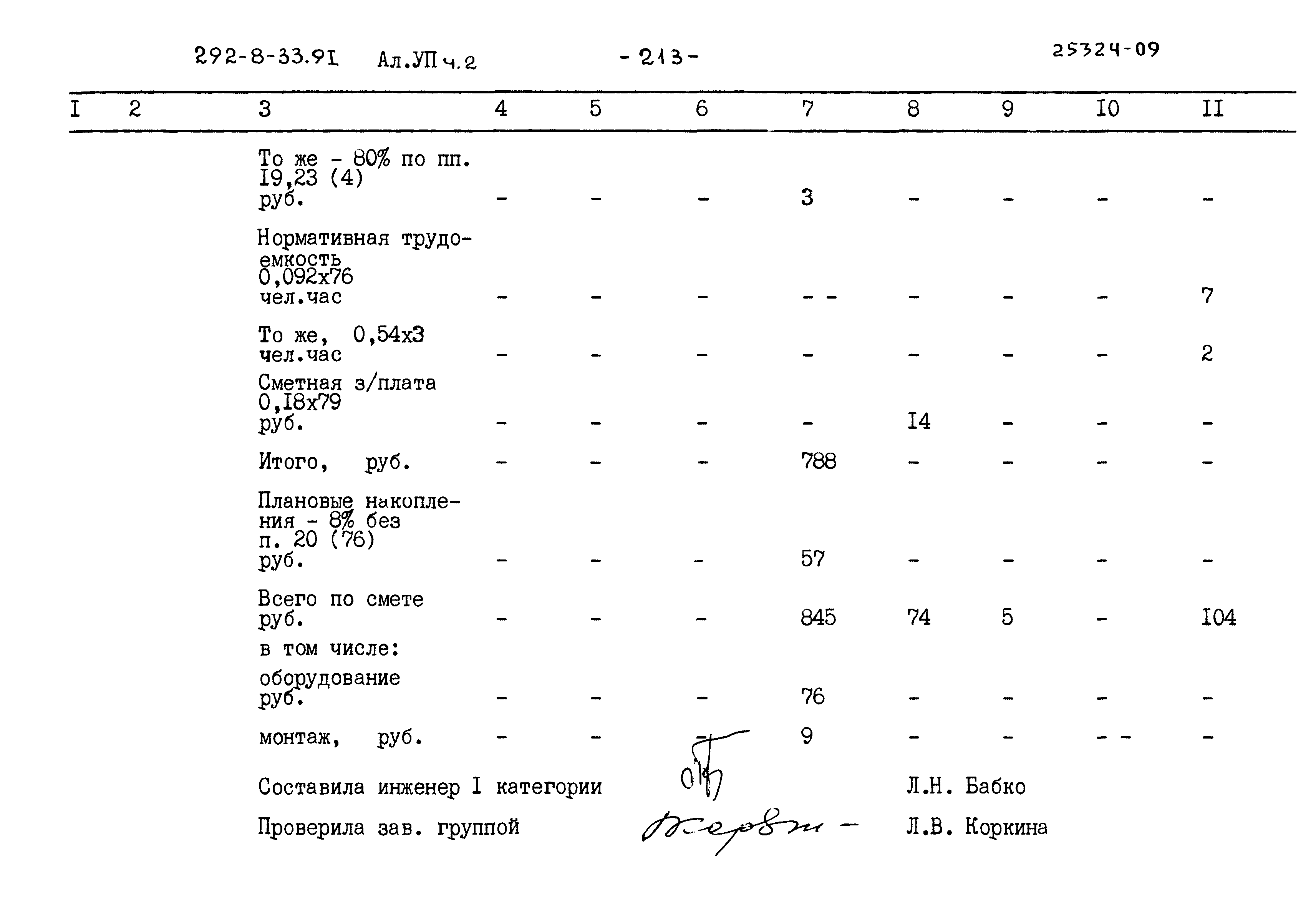Типовой проект 292-8-33.91