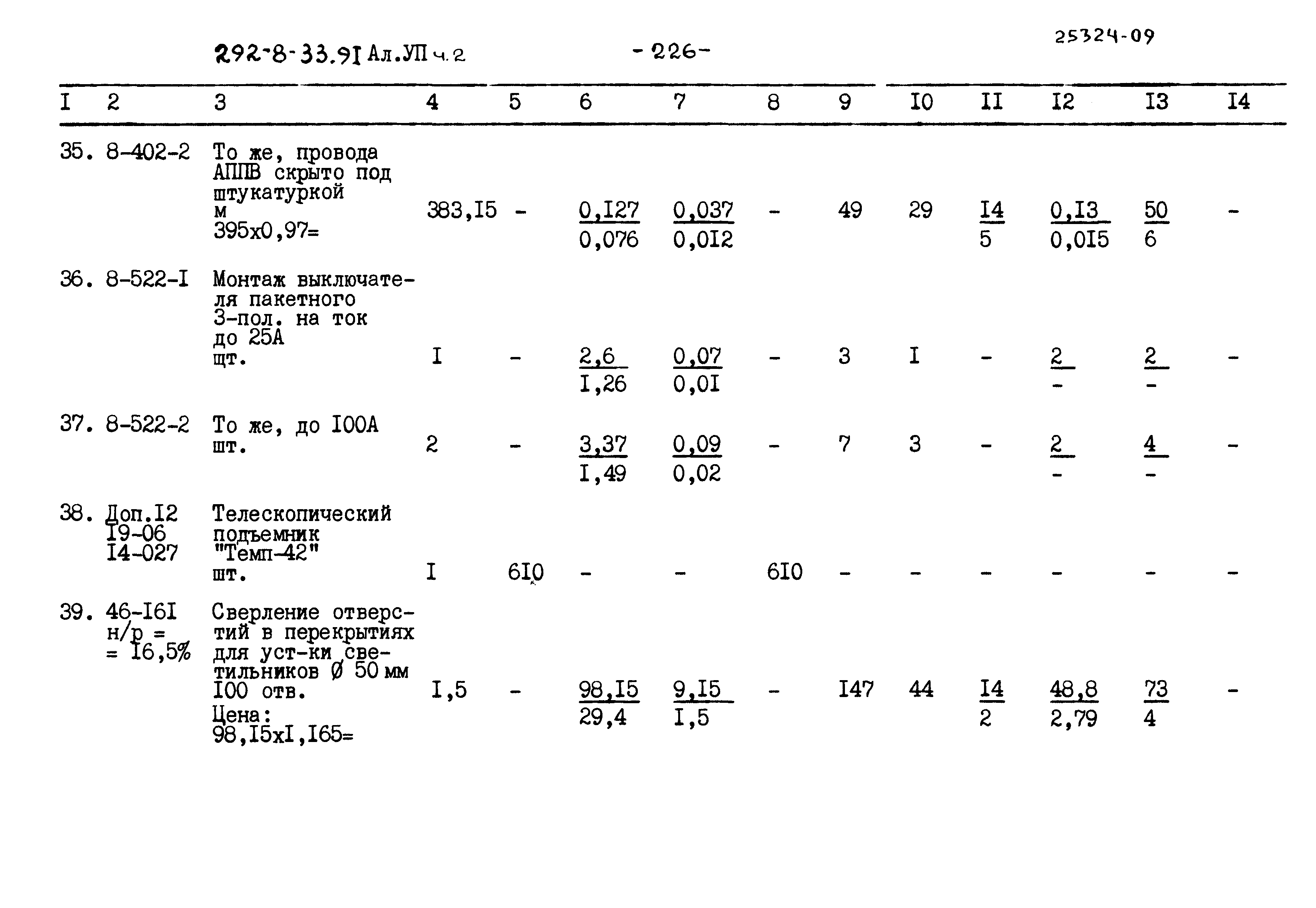 Типовой проект 292-8-33.91