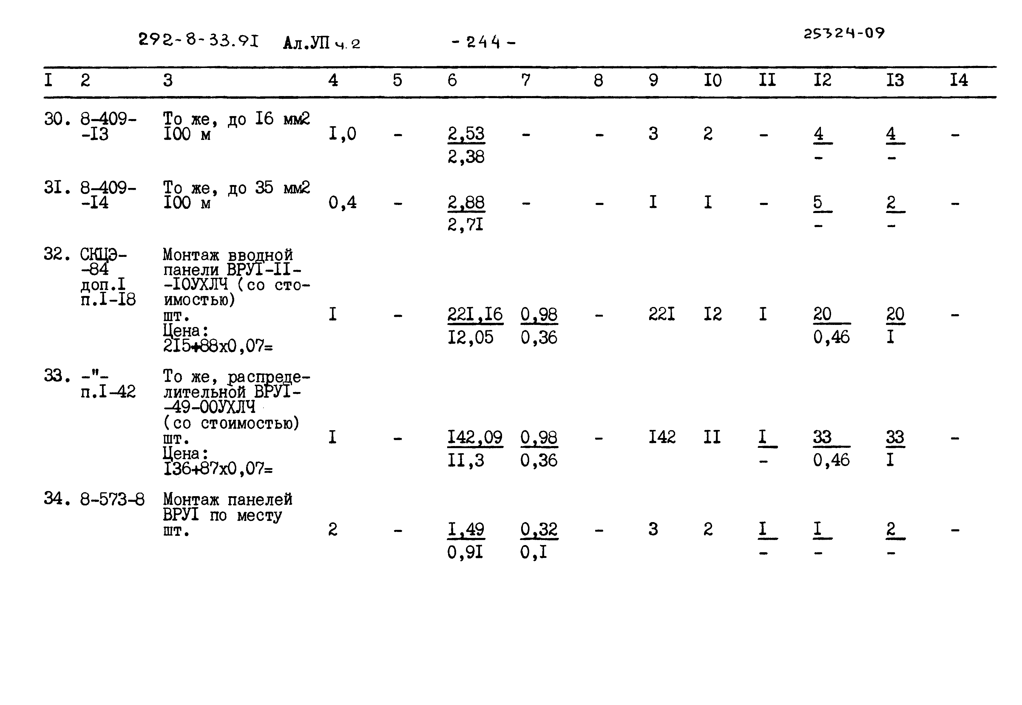 Типовой проект 292-8-33.91