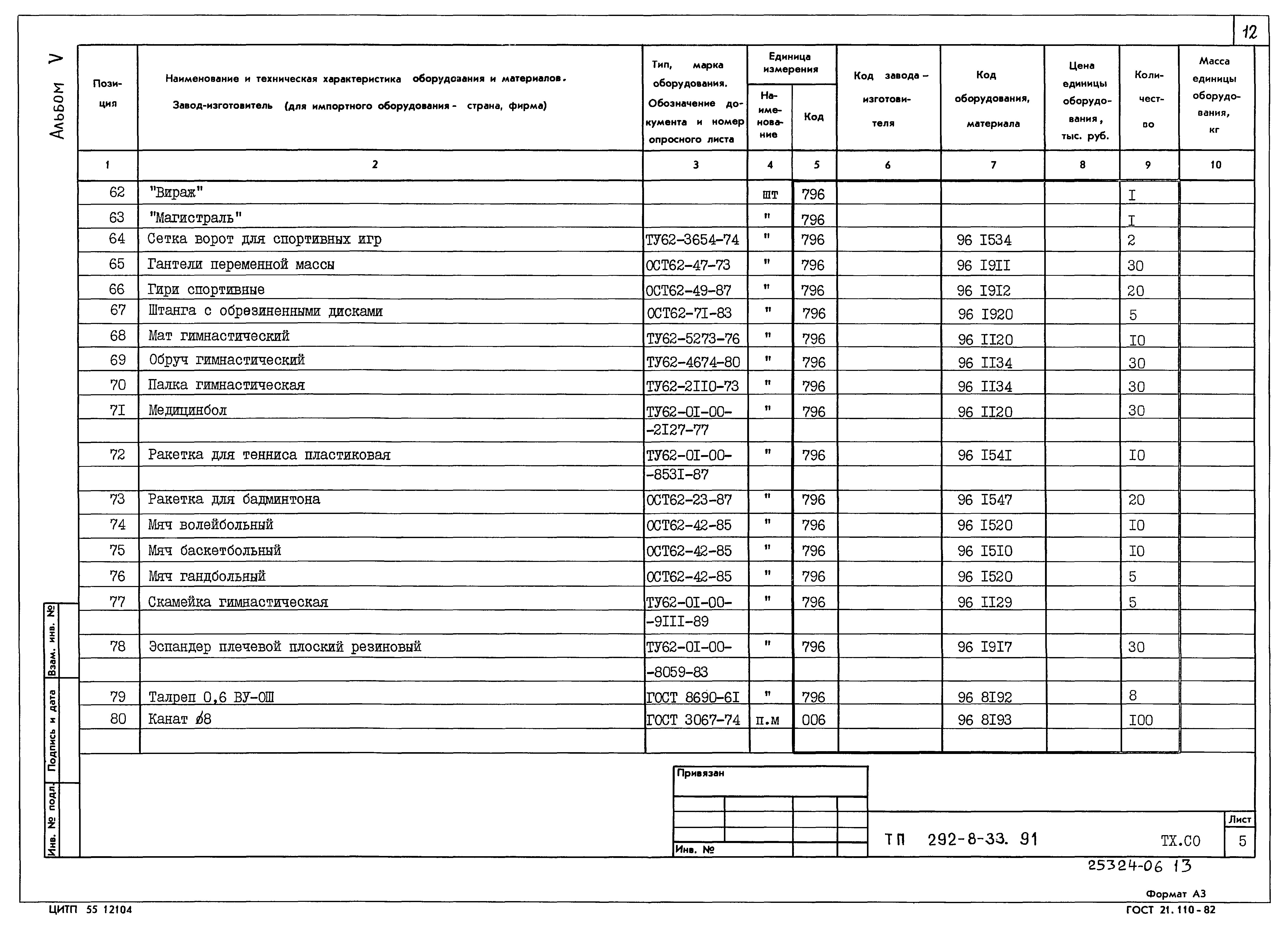Типовой проект 292-8-33.91
