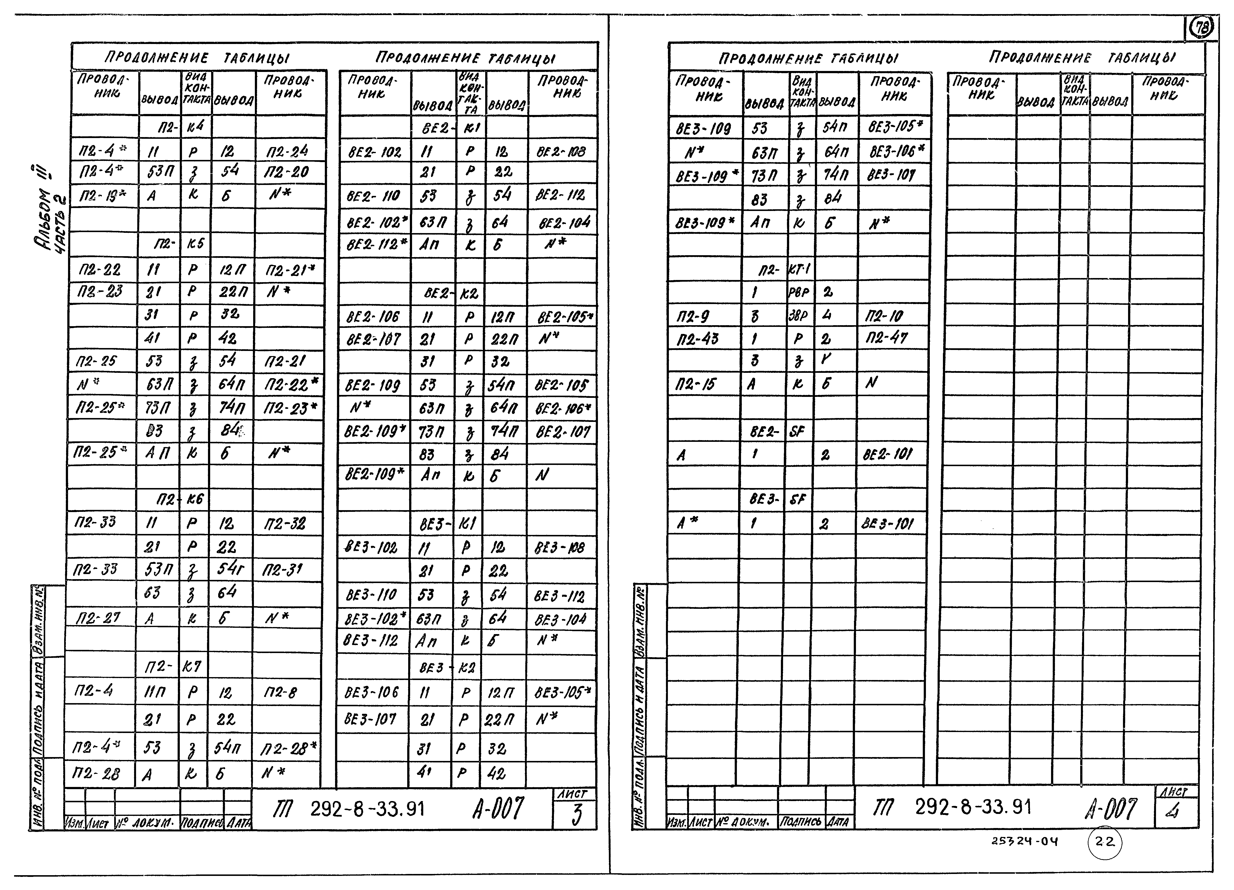 Типовой проект 292-8-33.91