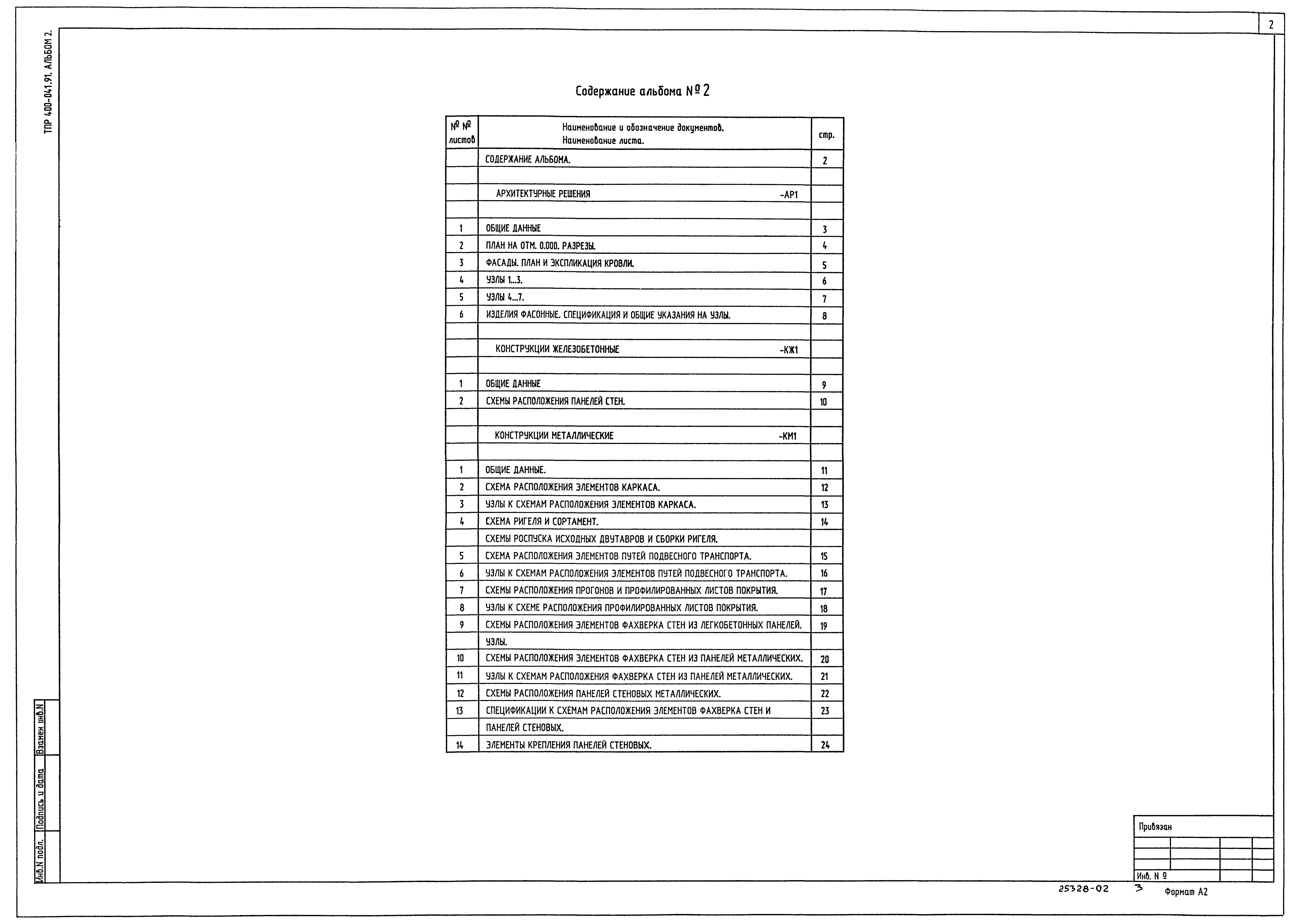 Типовые проектные решения 400-041.91