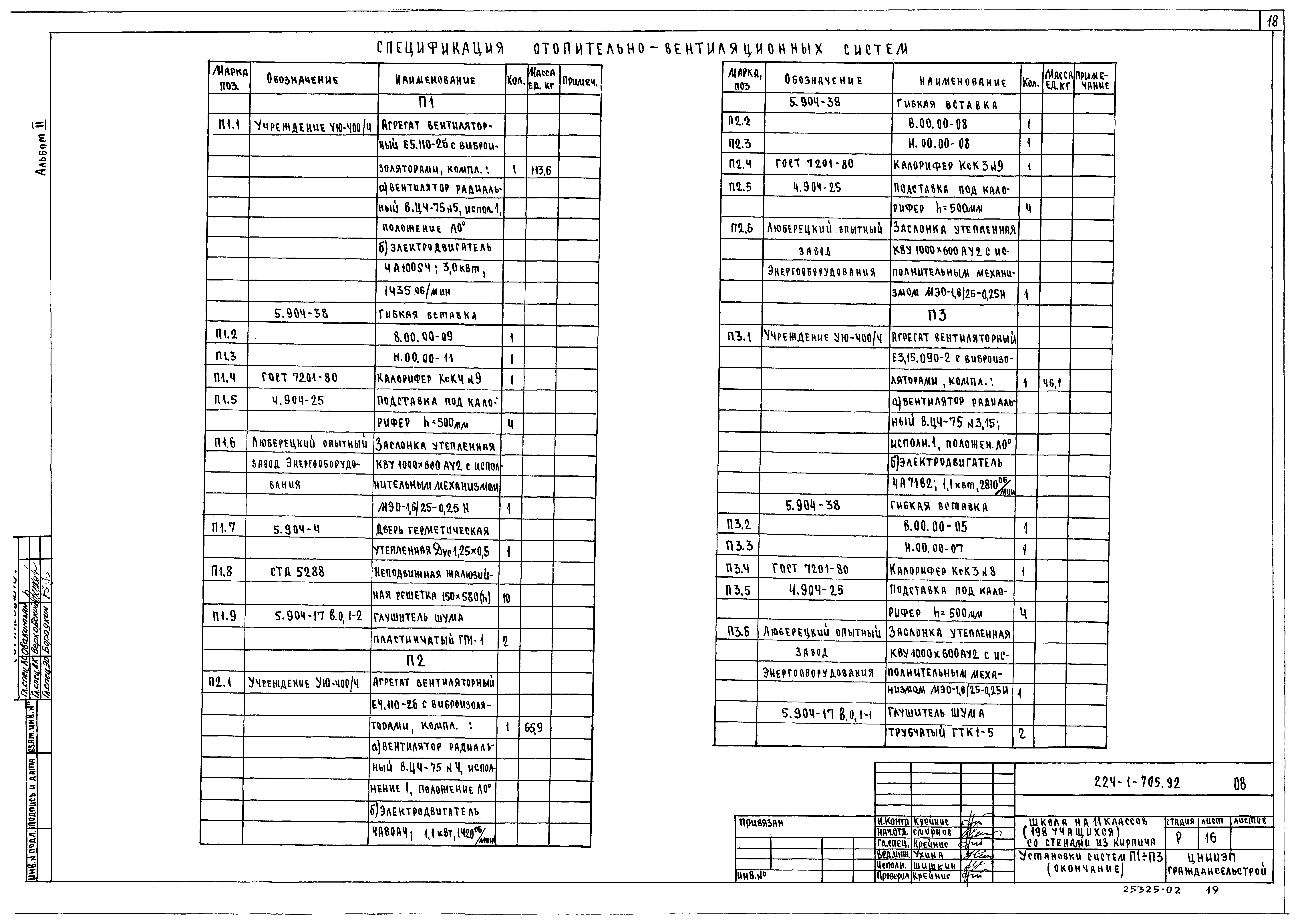 Типовой проект 224-1-705.92