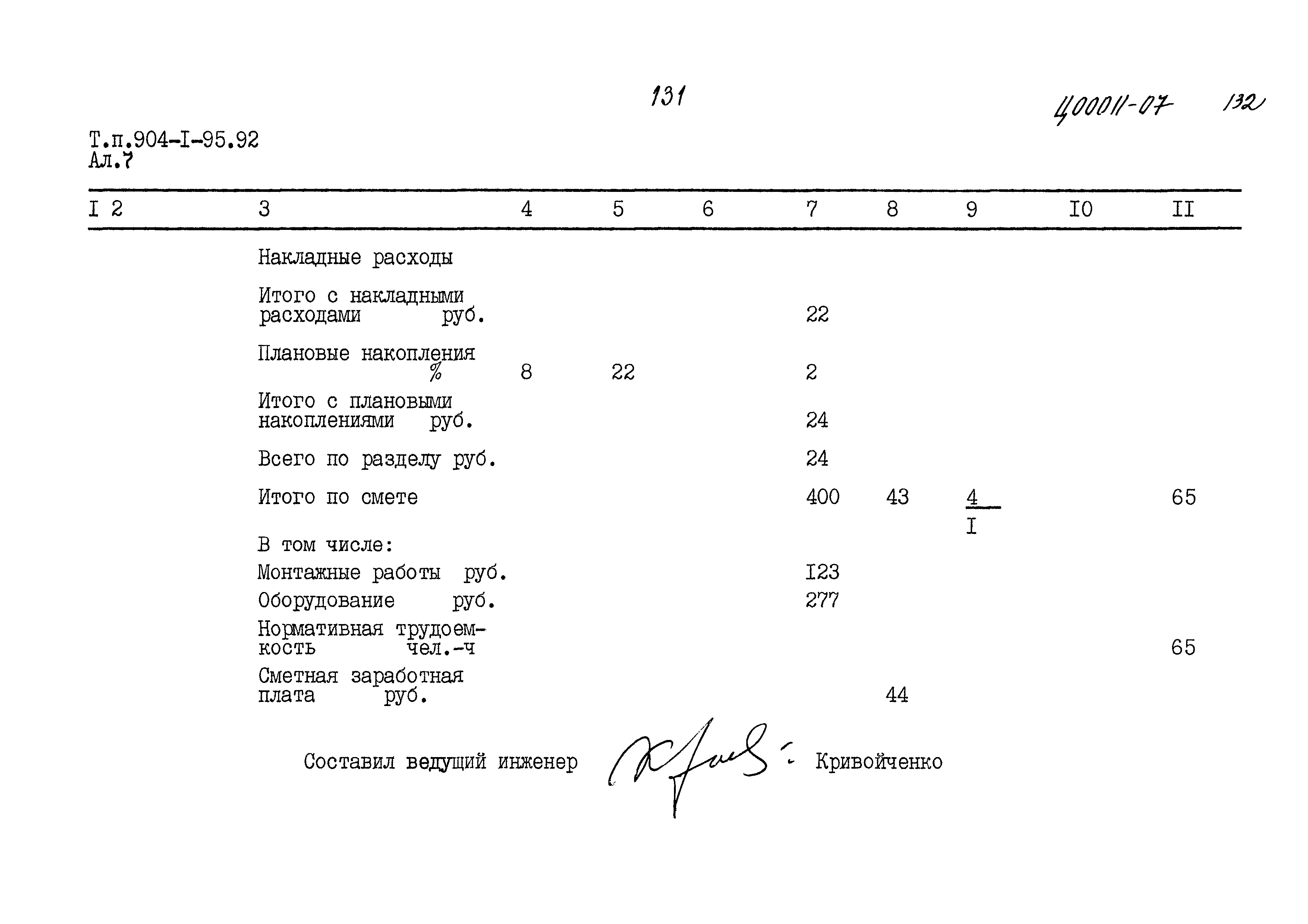 Типовой проект 904-1-95.92