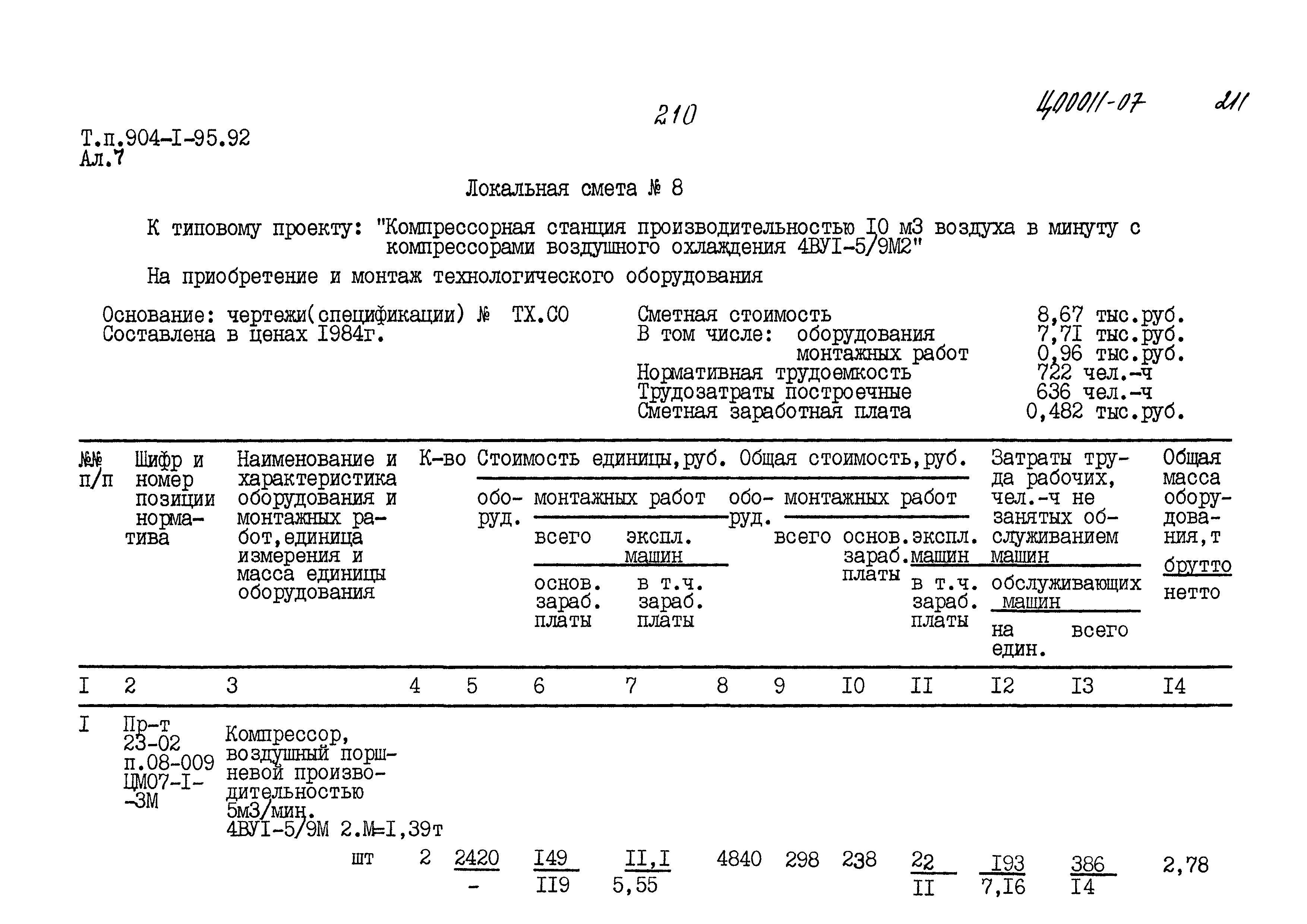 Типовой проект 904-1-95.92