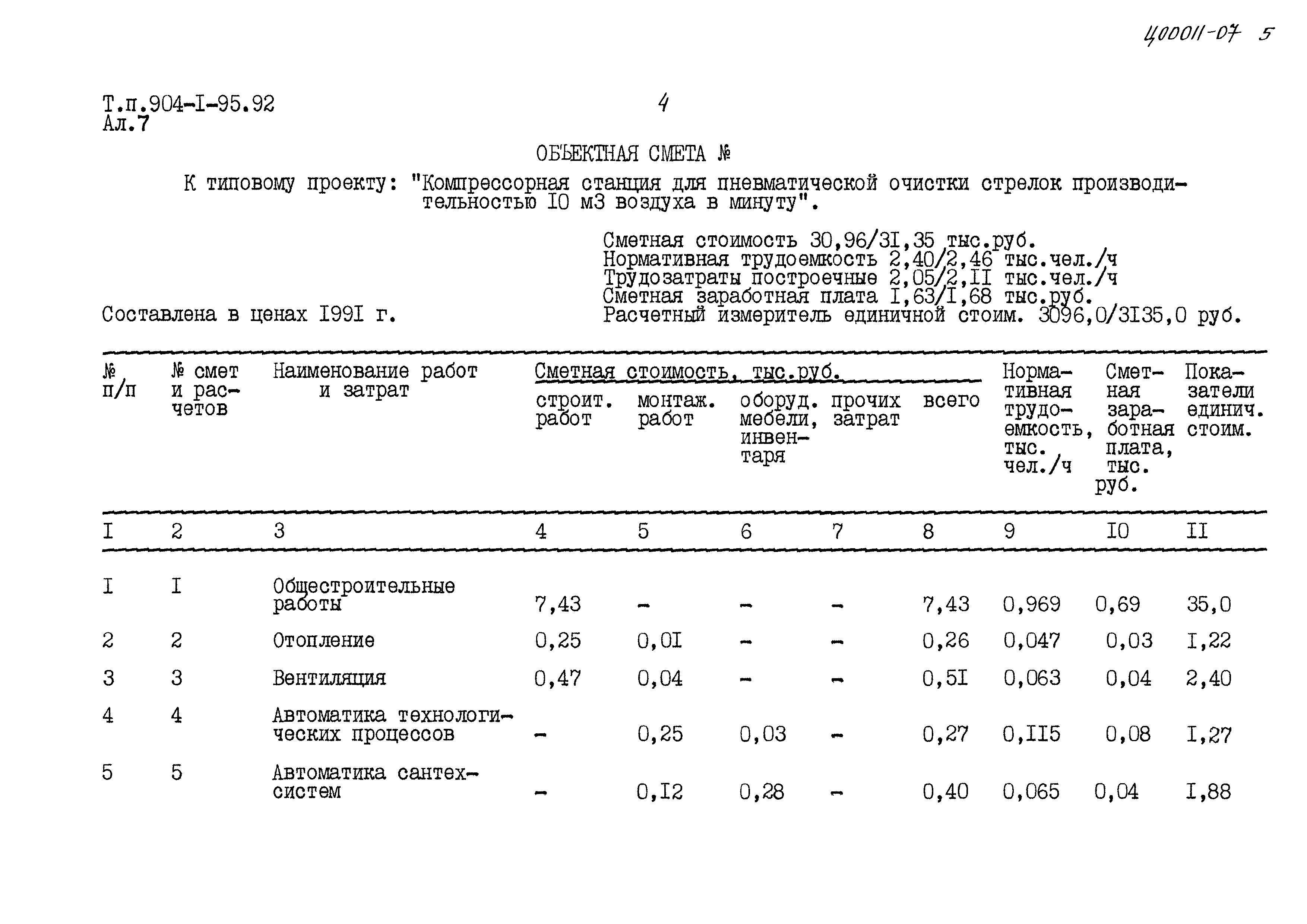 Типовой проект 904-1-95.92