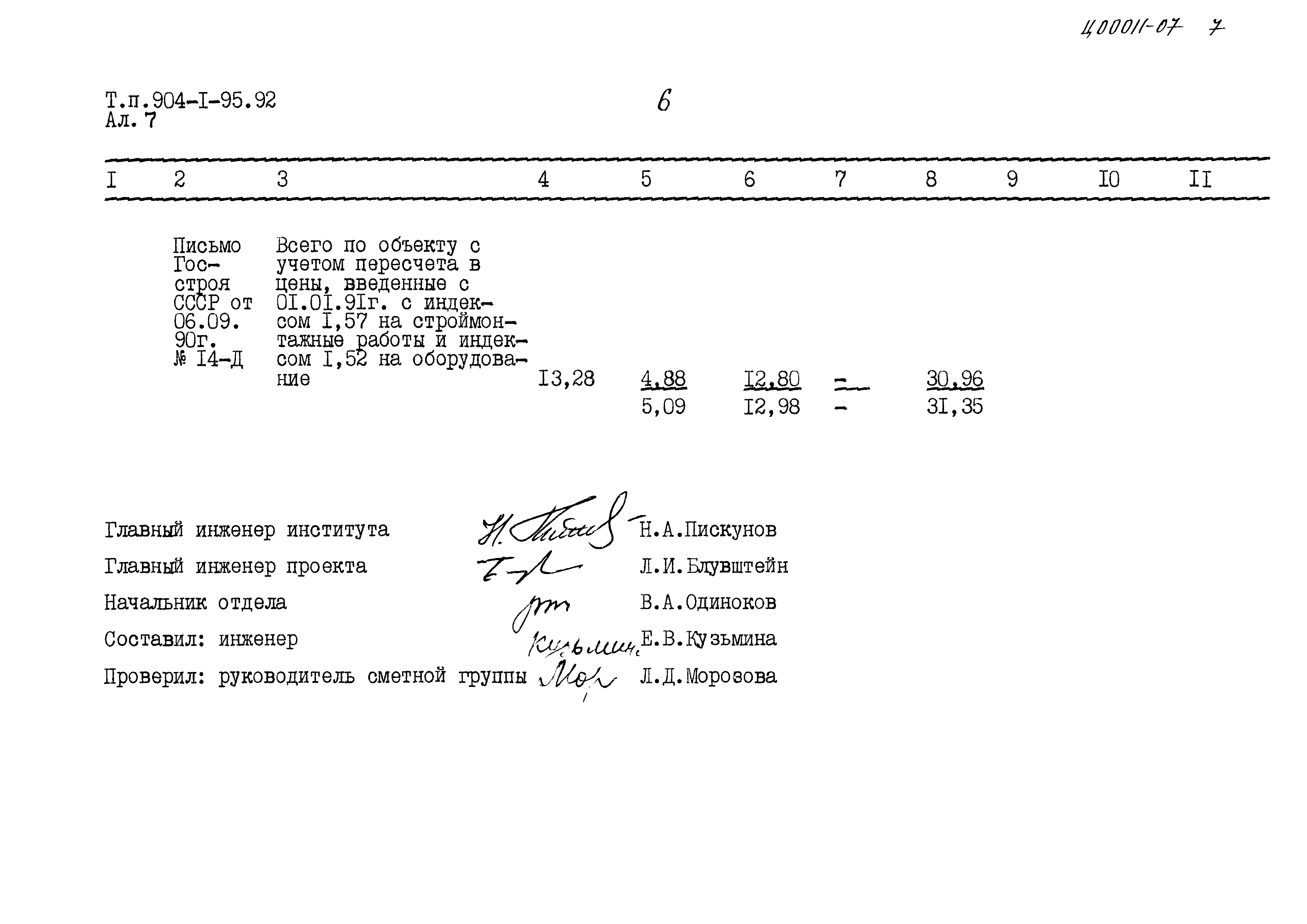 Типовой проект 904-1-95.92