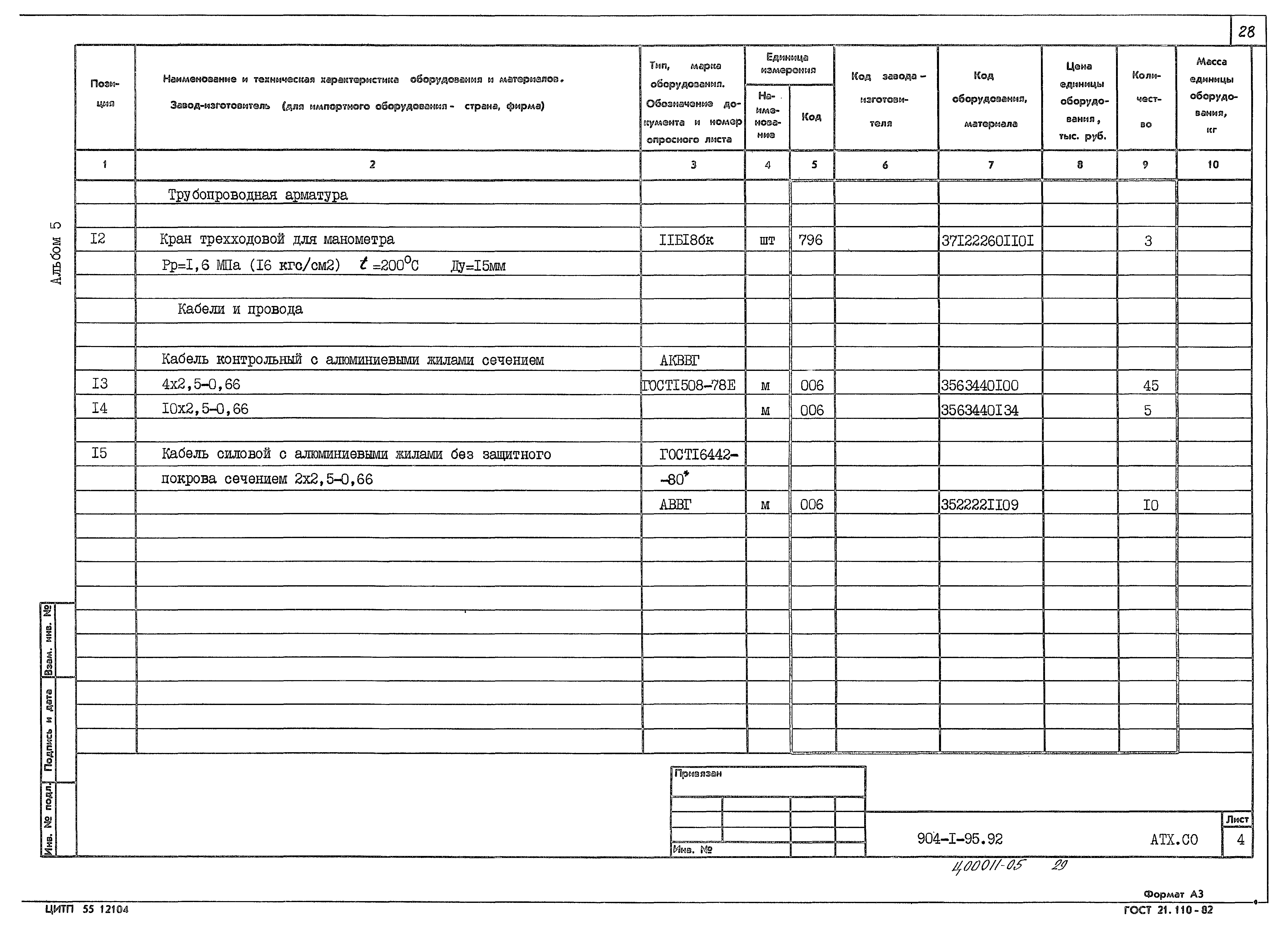 Типовой проект 904-1-95.92