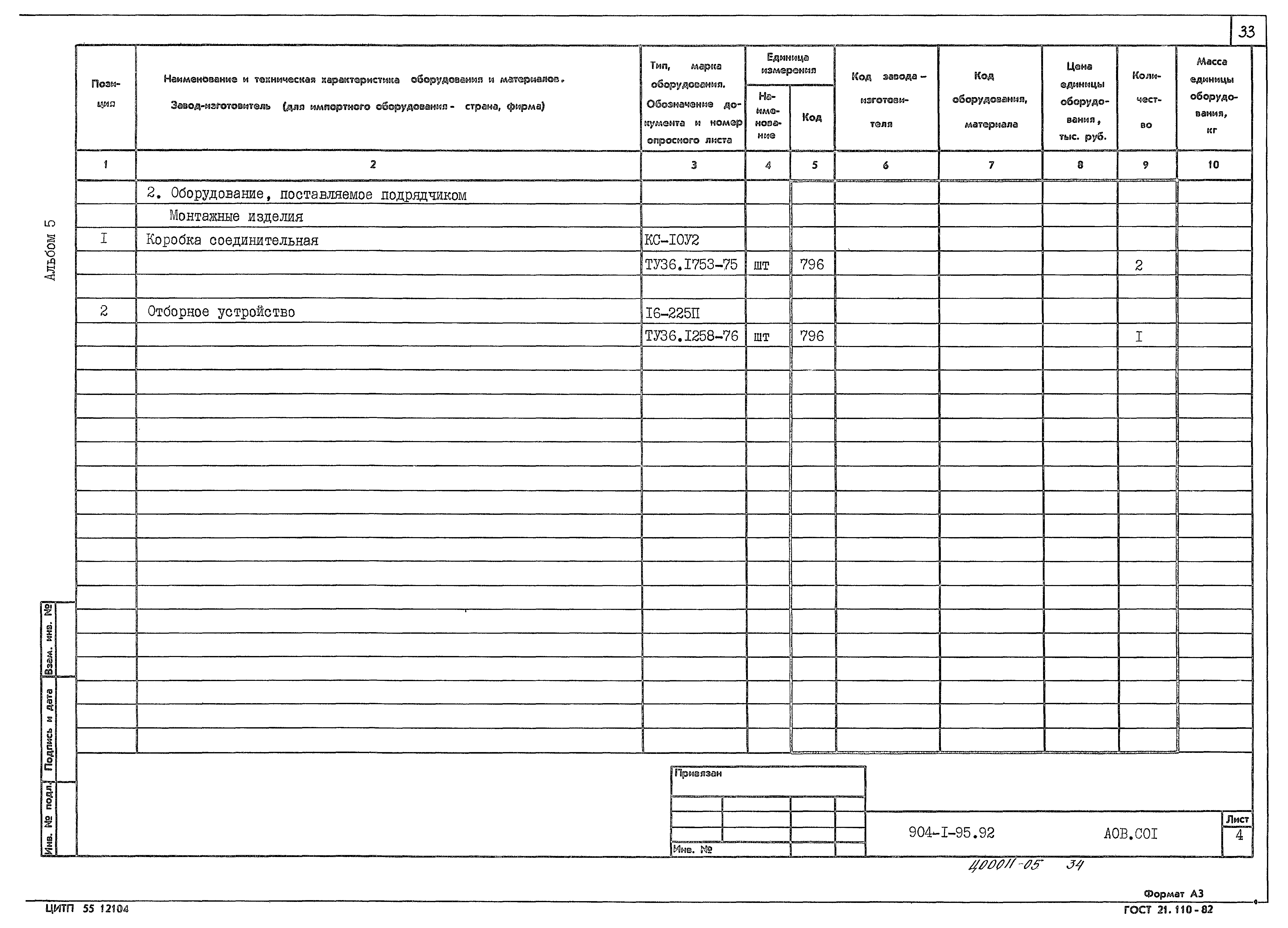 Типовой проект 904-1-95.92