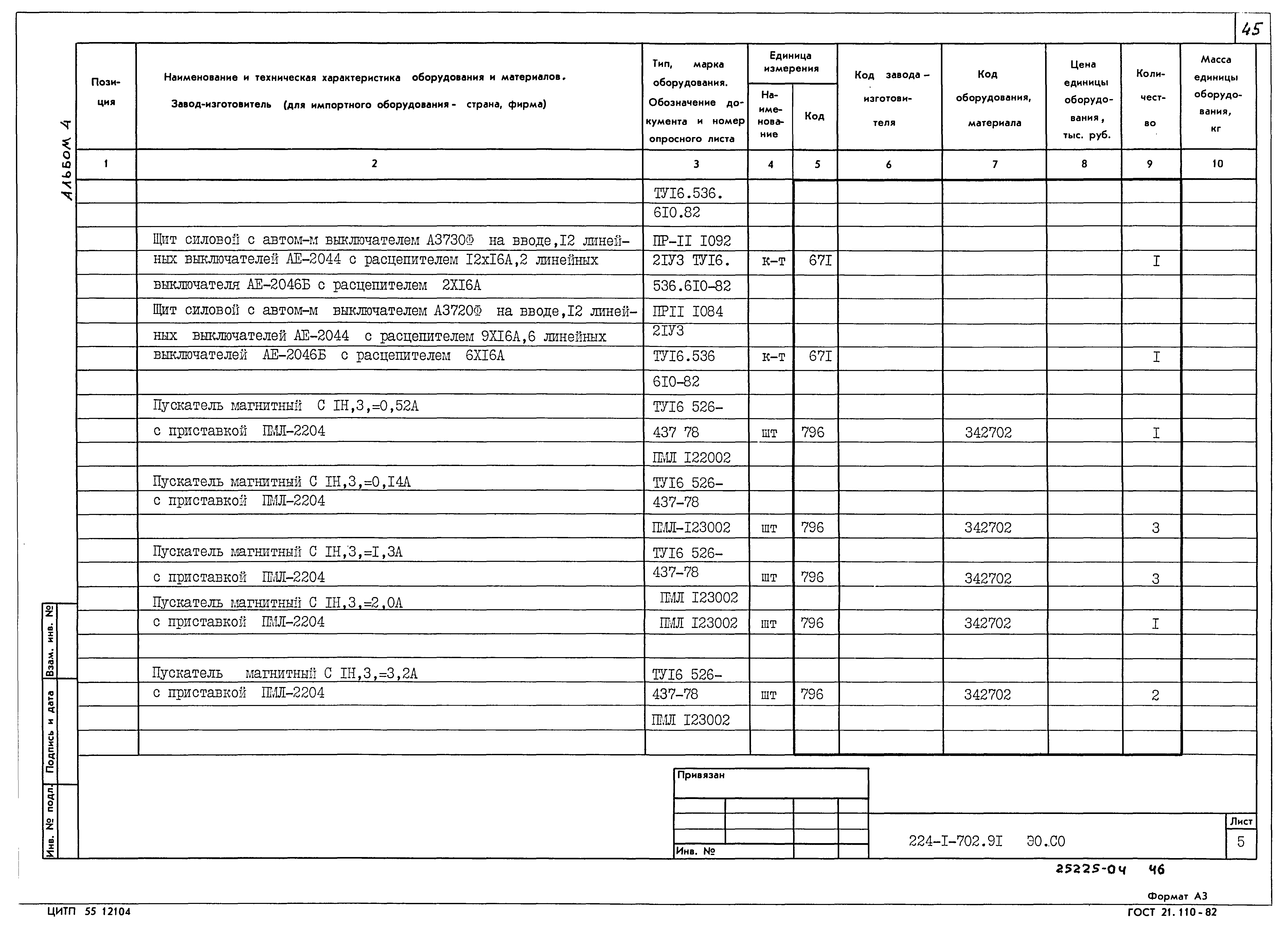 Типовой проект 224-1-702.91