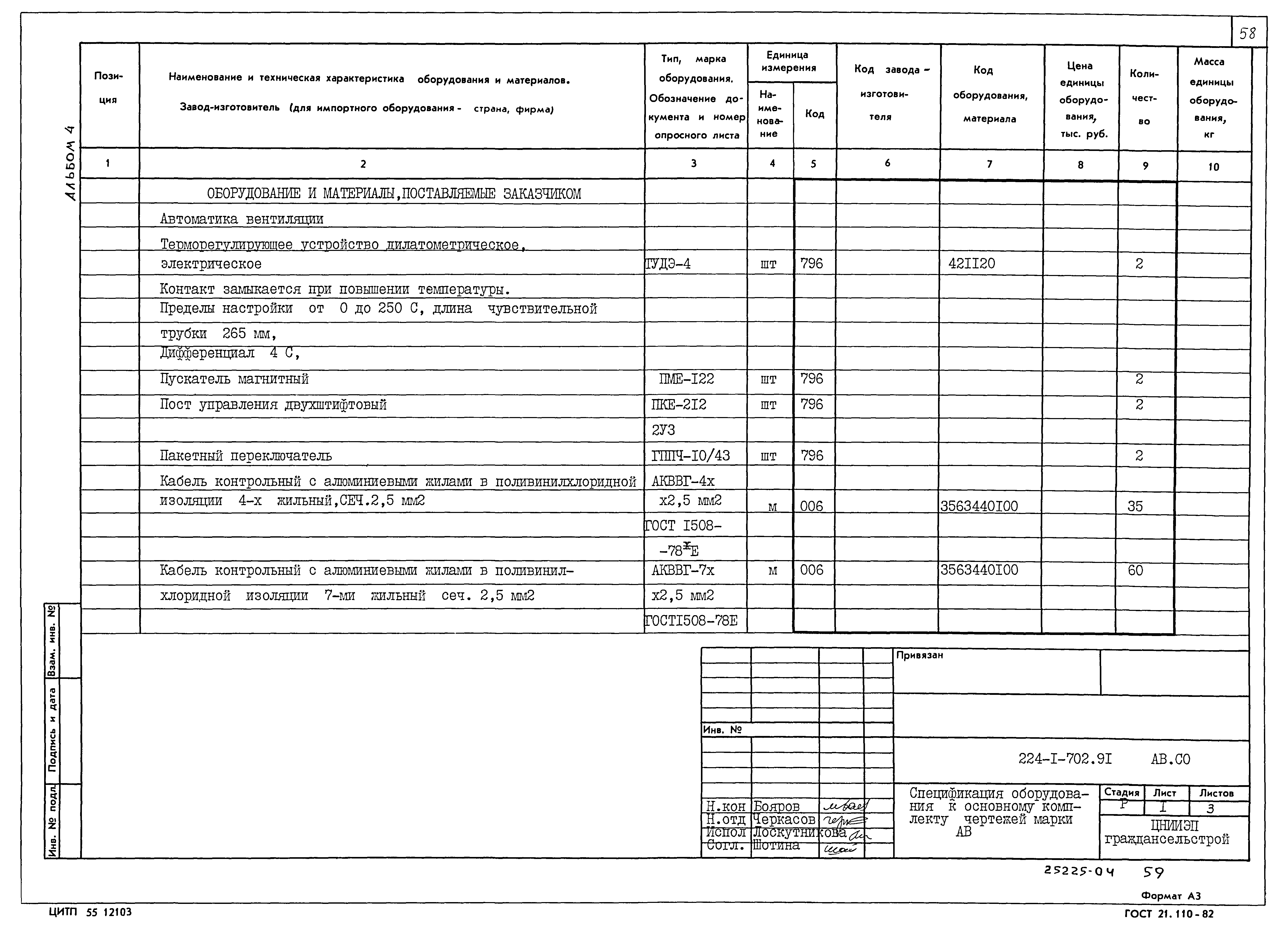Типовой проект 224-1-702.91