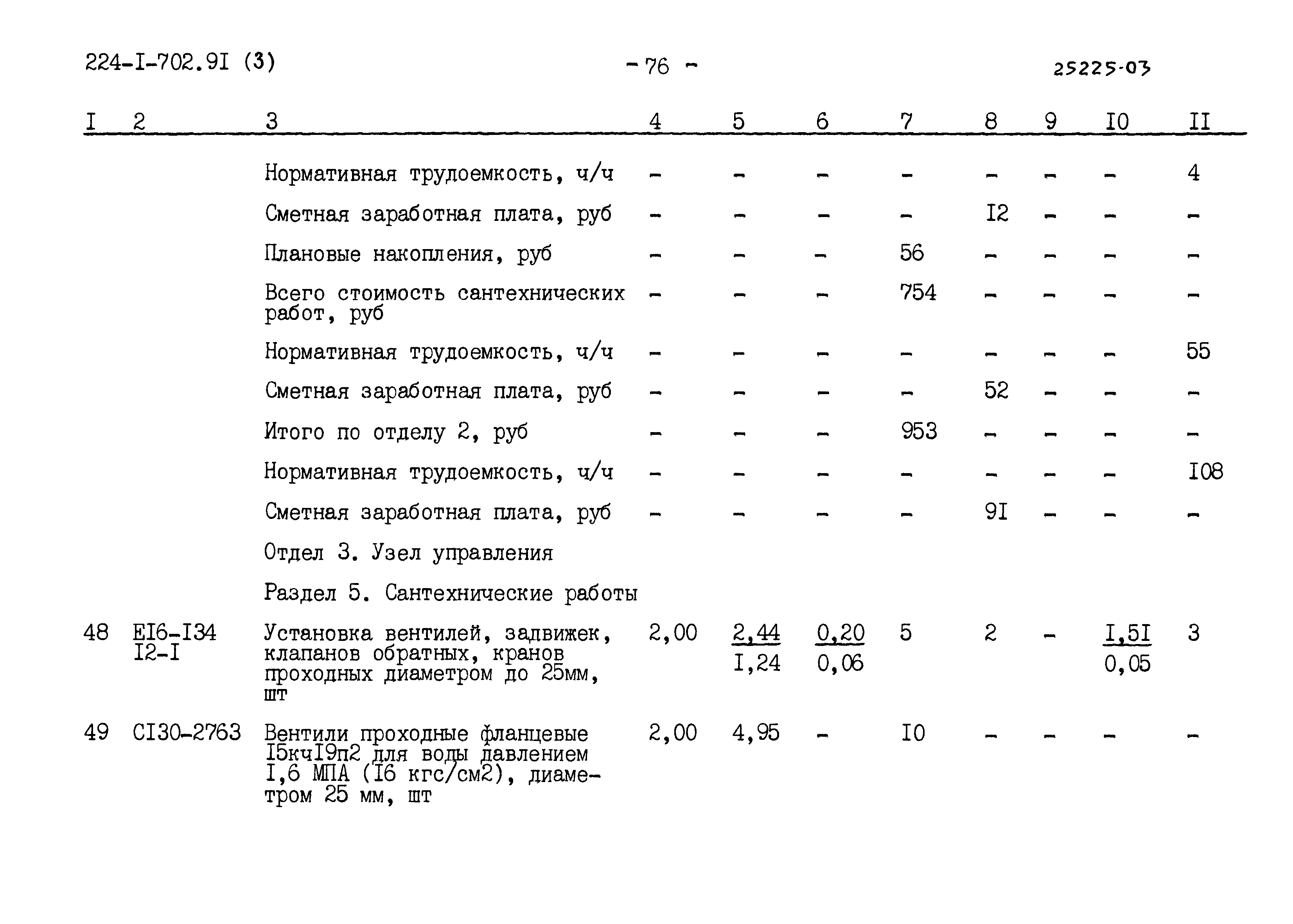 Типовой проект 224-1-702.91