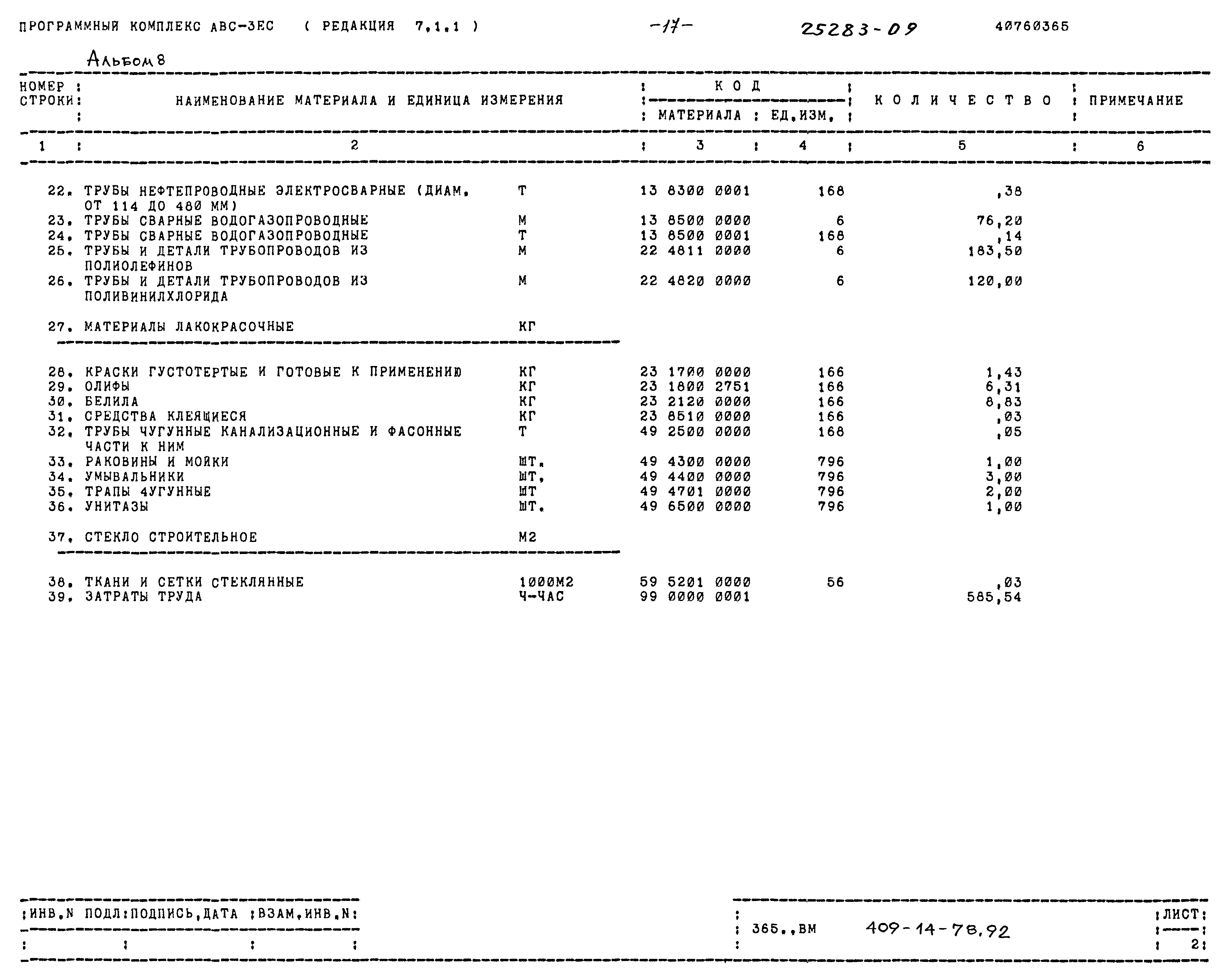 Типовой проект 409-14-78.92