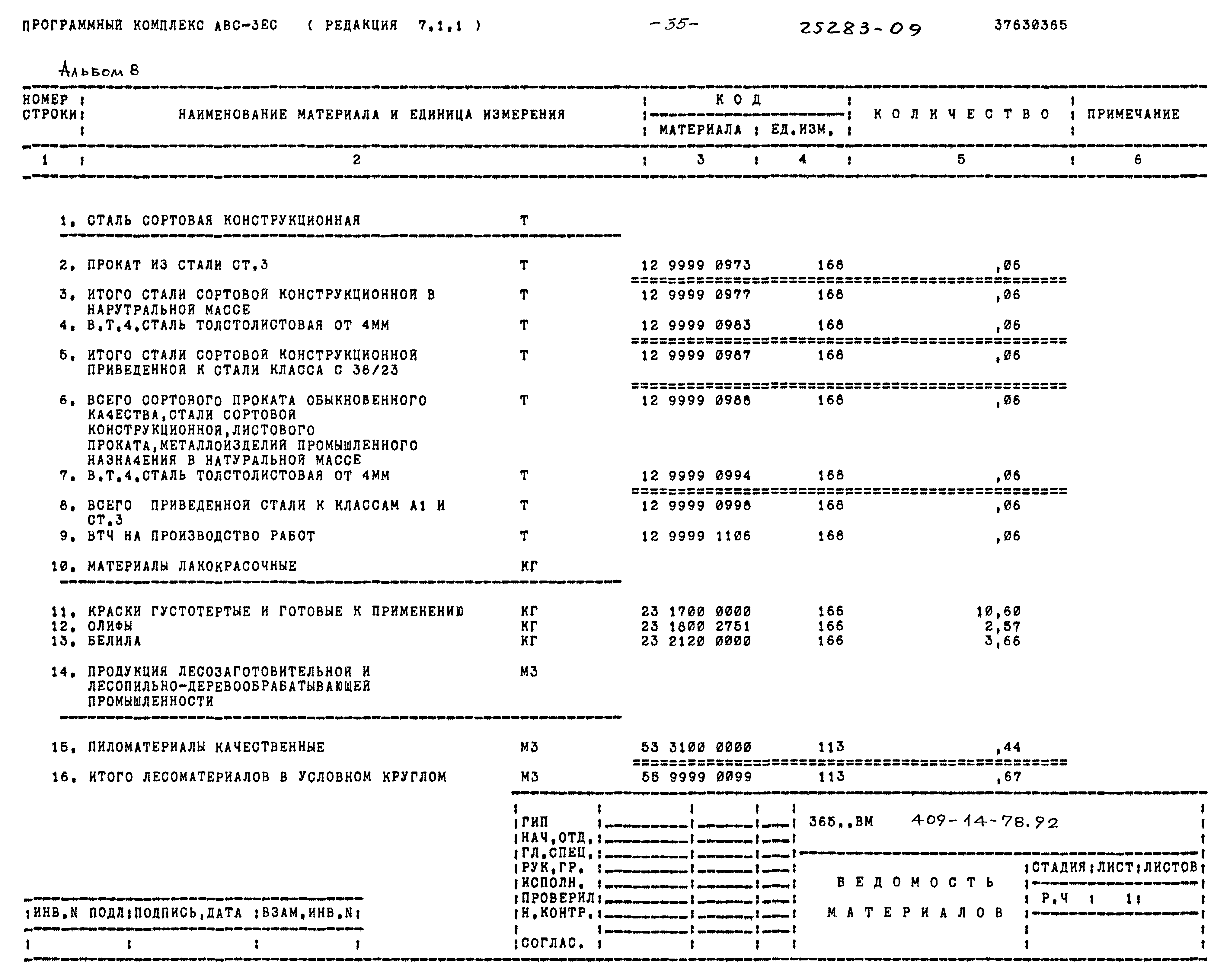 Типовой проект 409-14-78.92