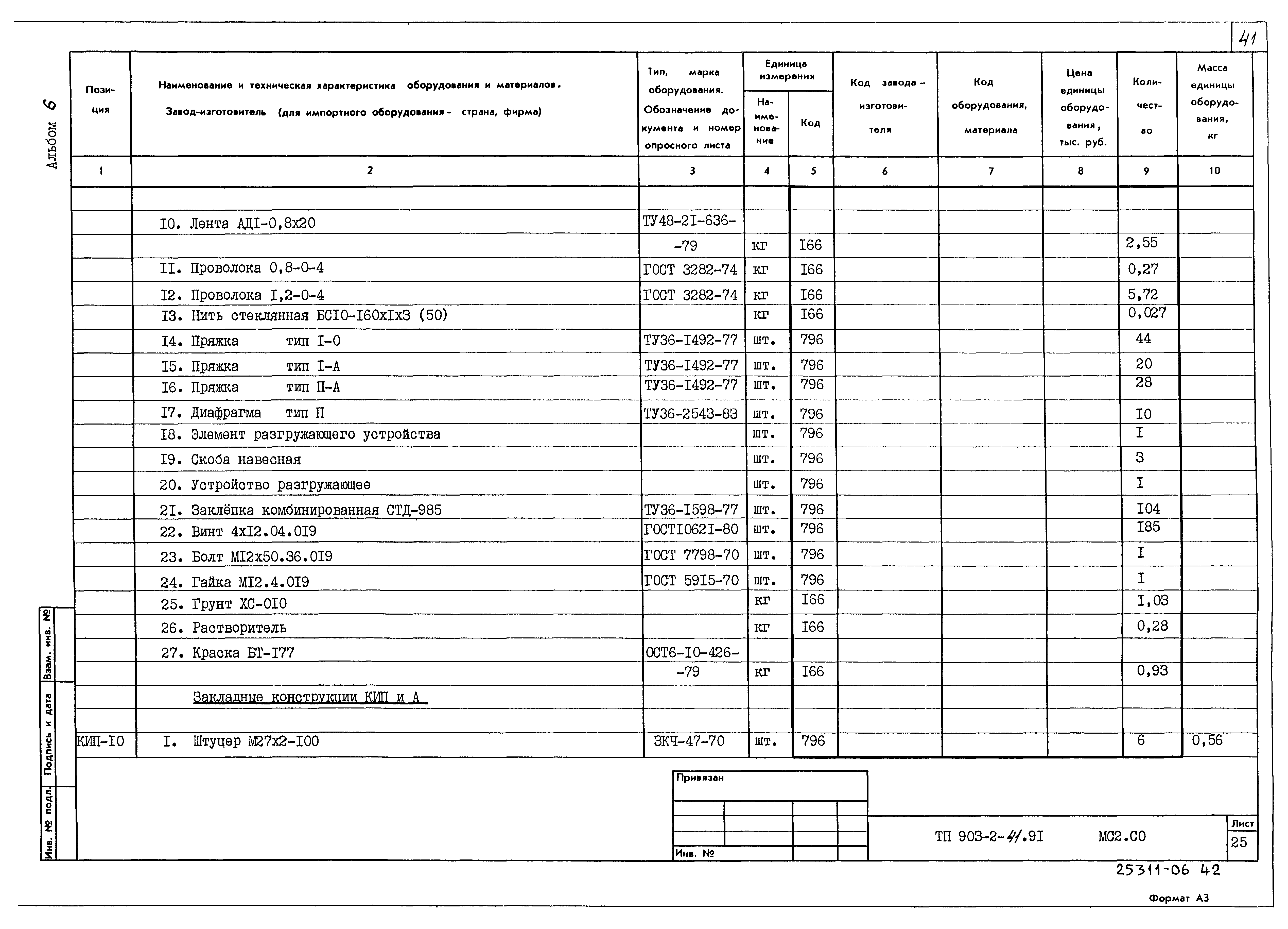 Типовой проект 903-2-41.91