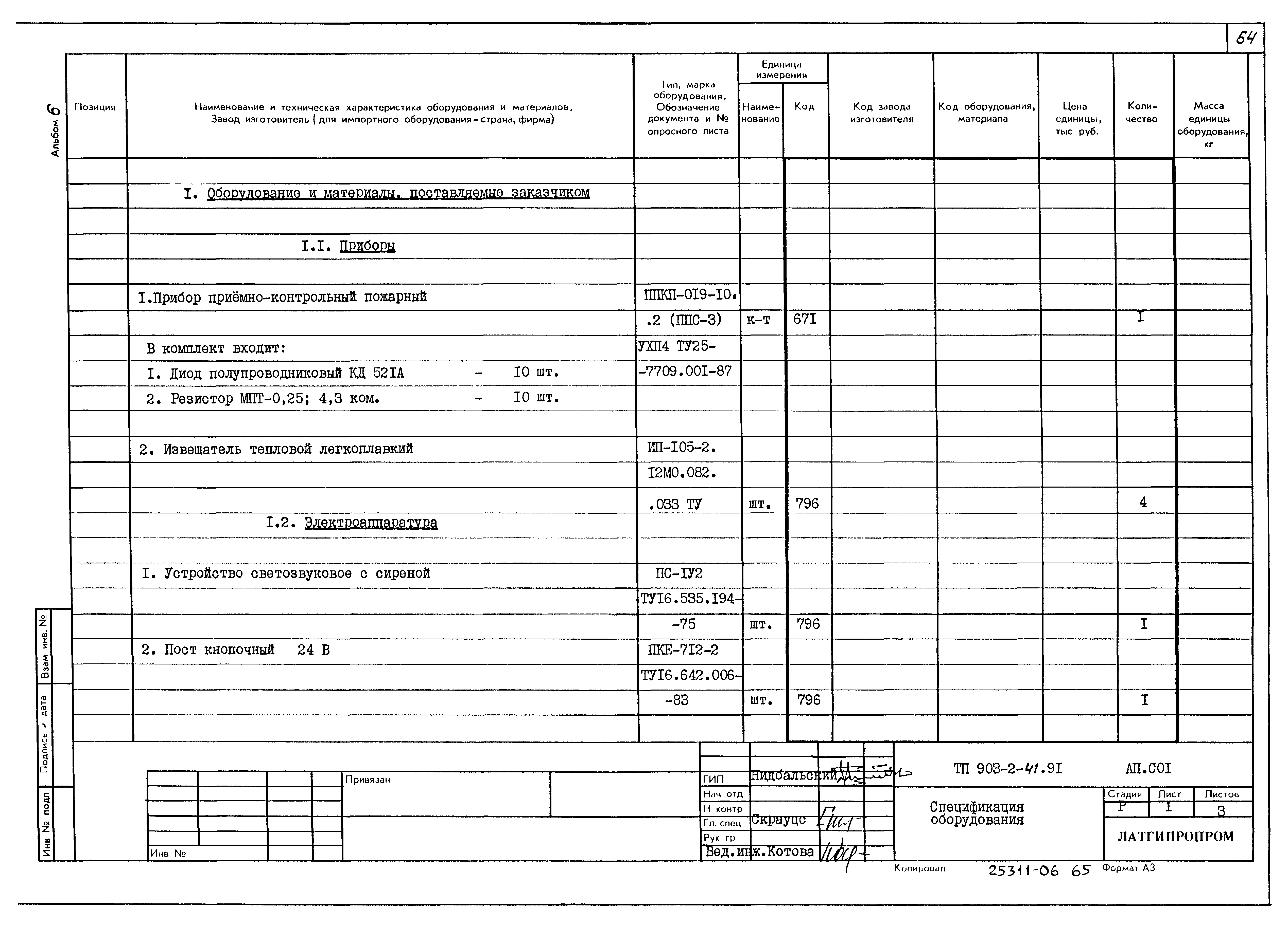 Типовой проект 903-2-41.91