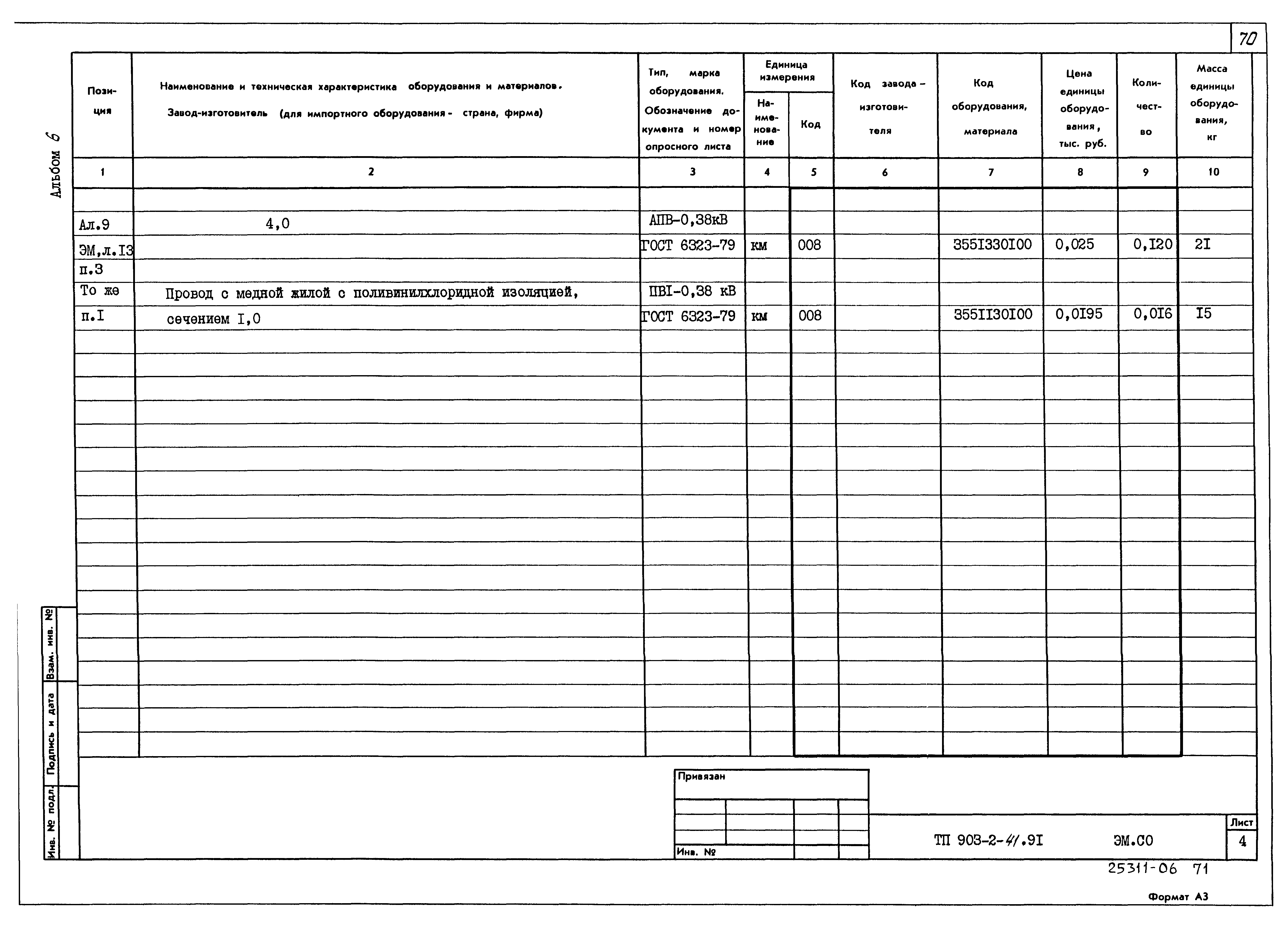 Типовой проект 903-2-41.91