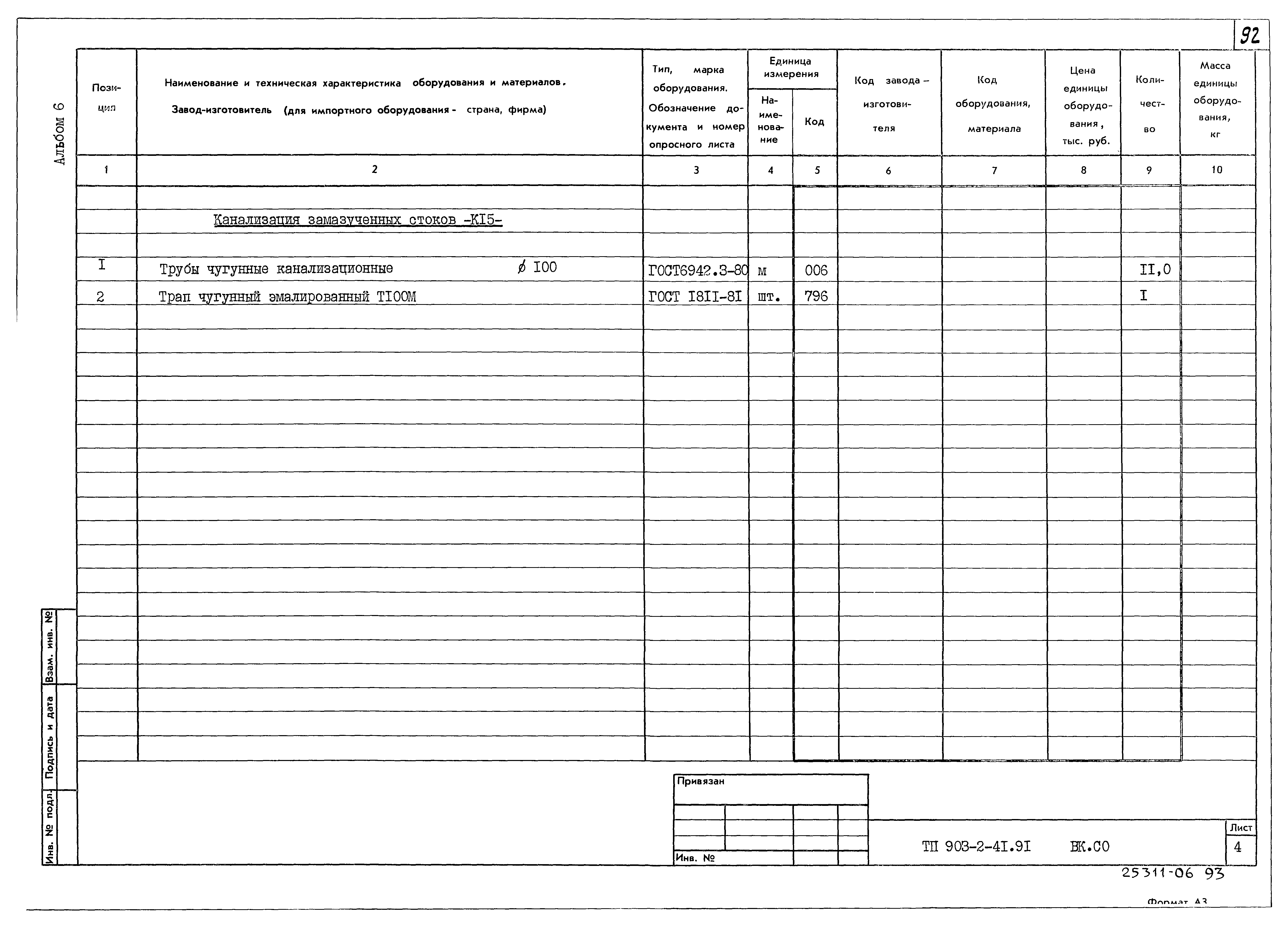 Типовой проект 903-2-41.91