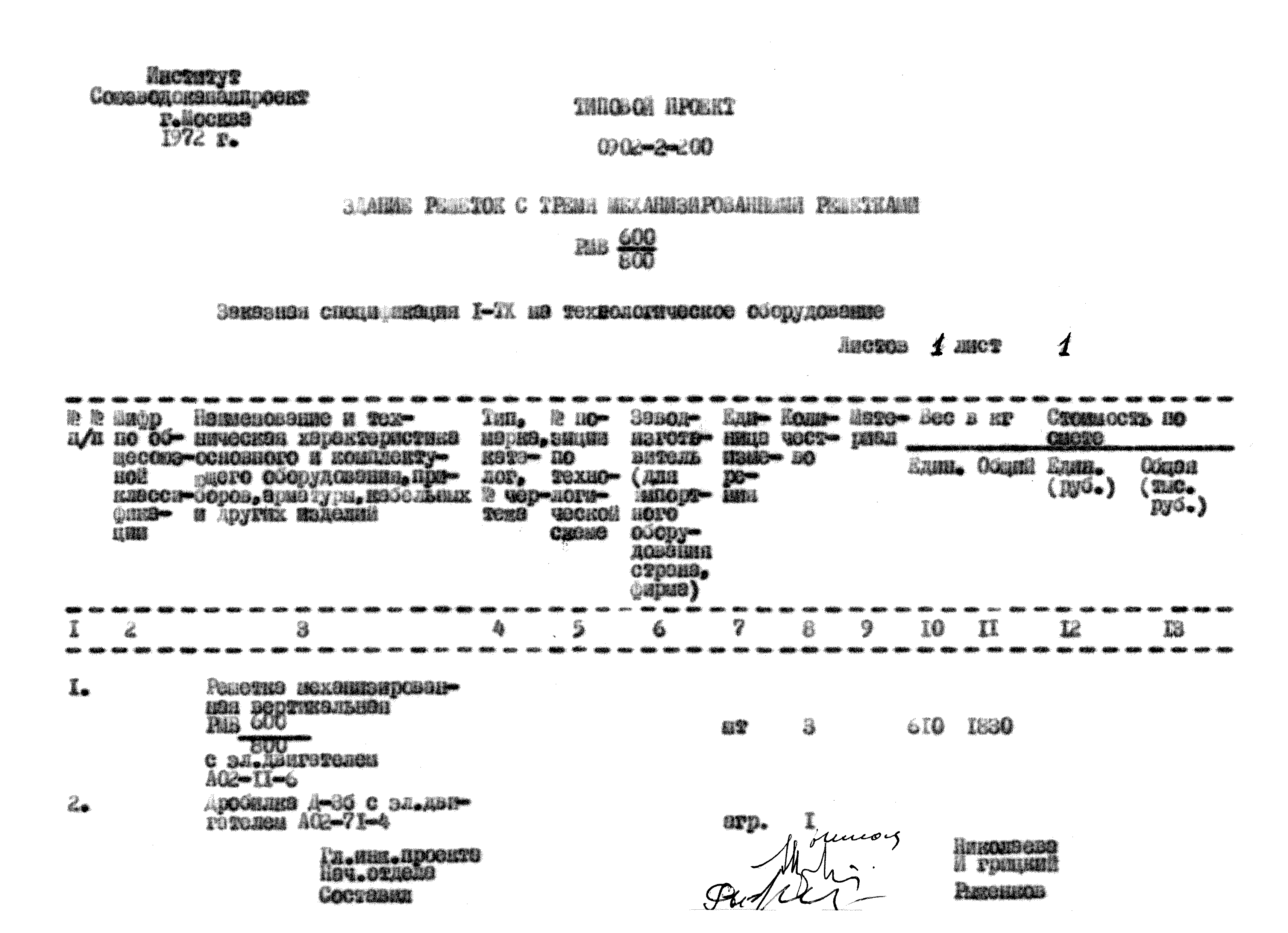 Типовой проект 0902-2-200