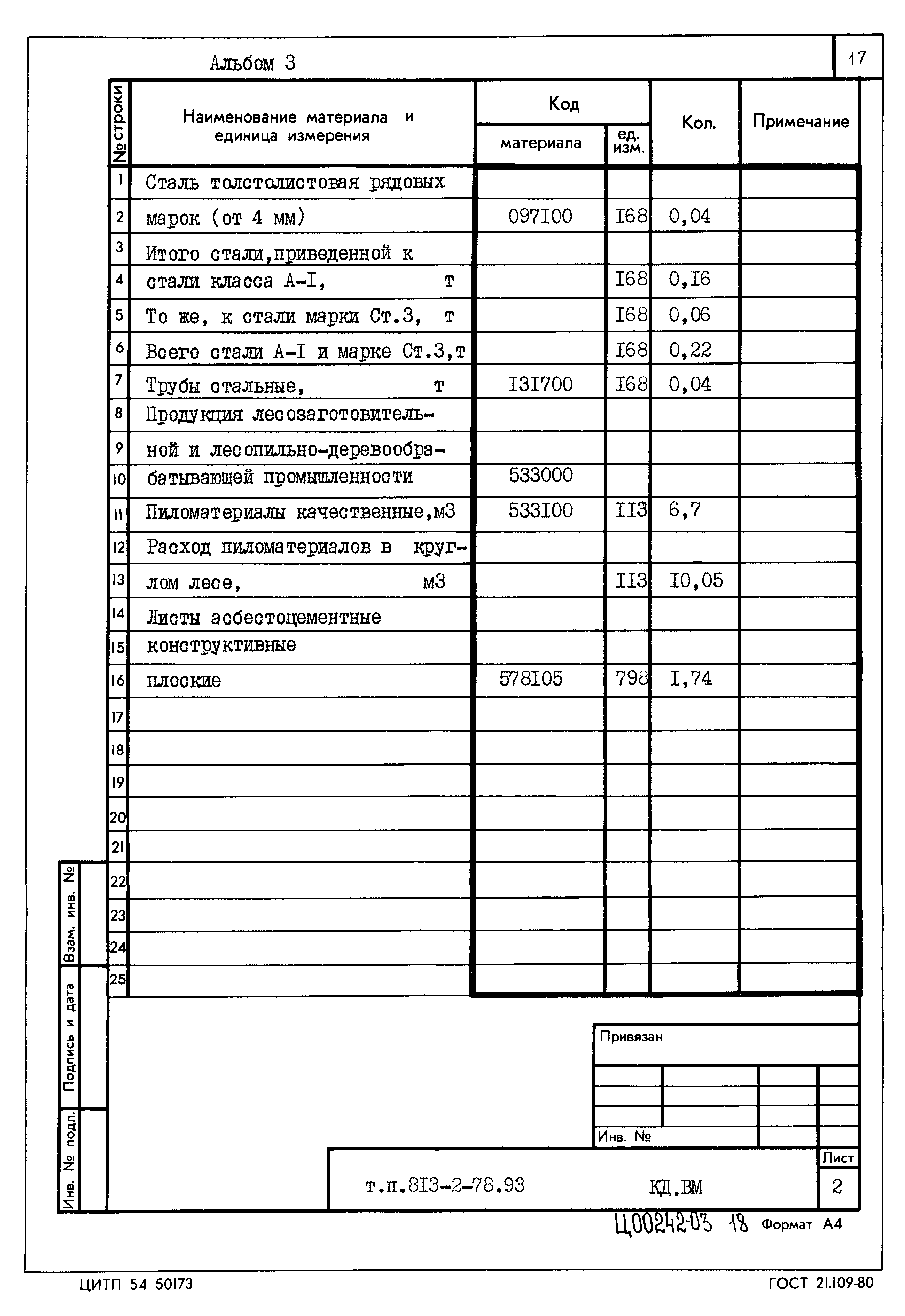 Типовой проект 813-2-78.93