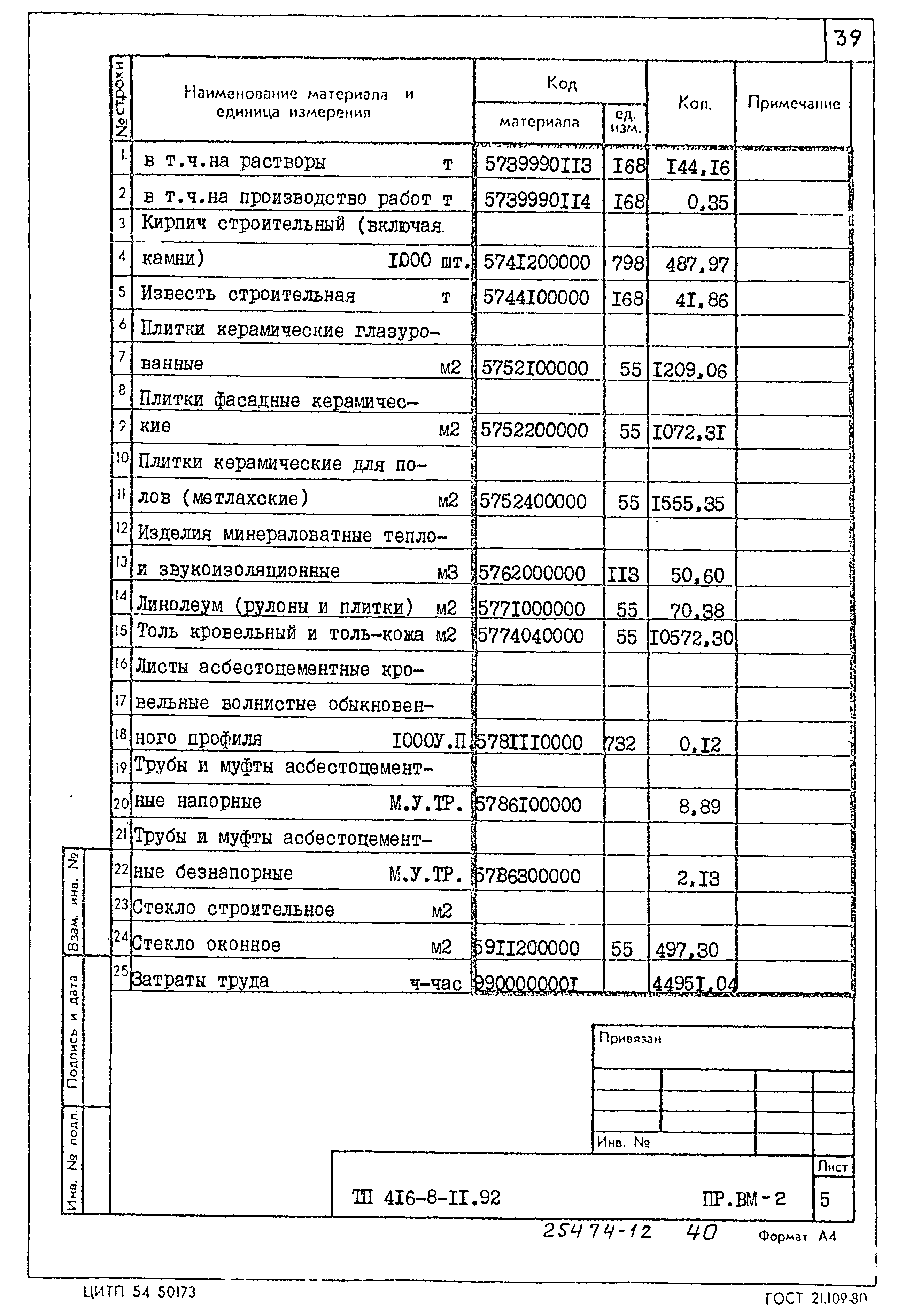 Типовой проект 416-8-11.92