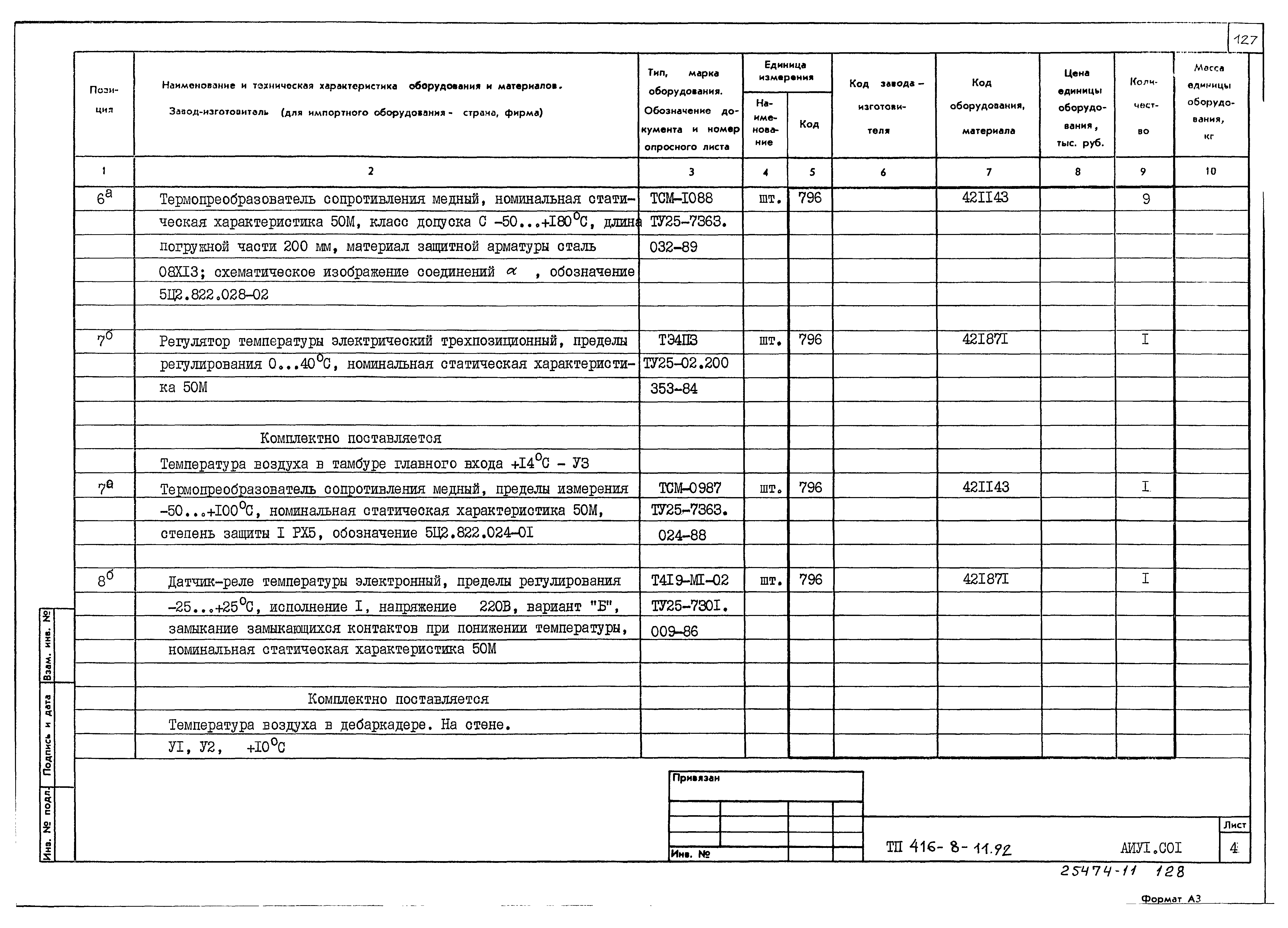 Типовой проект 416-8-11.92
