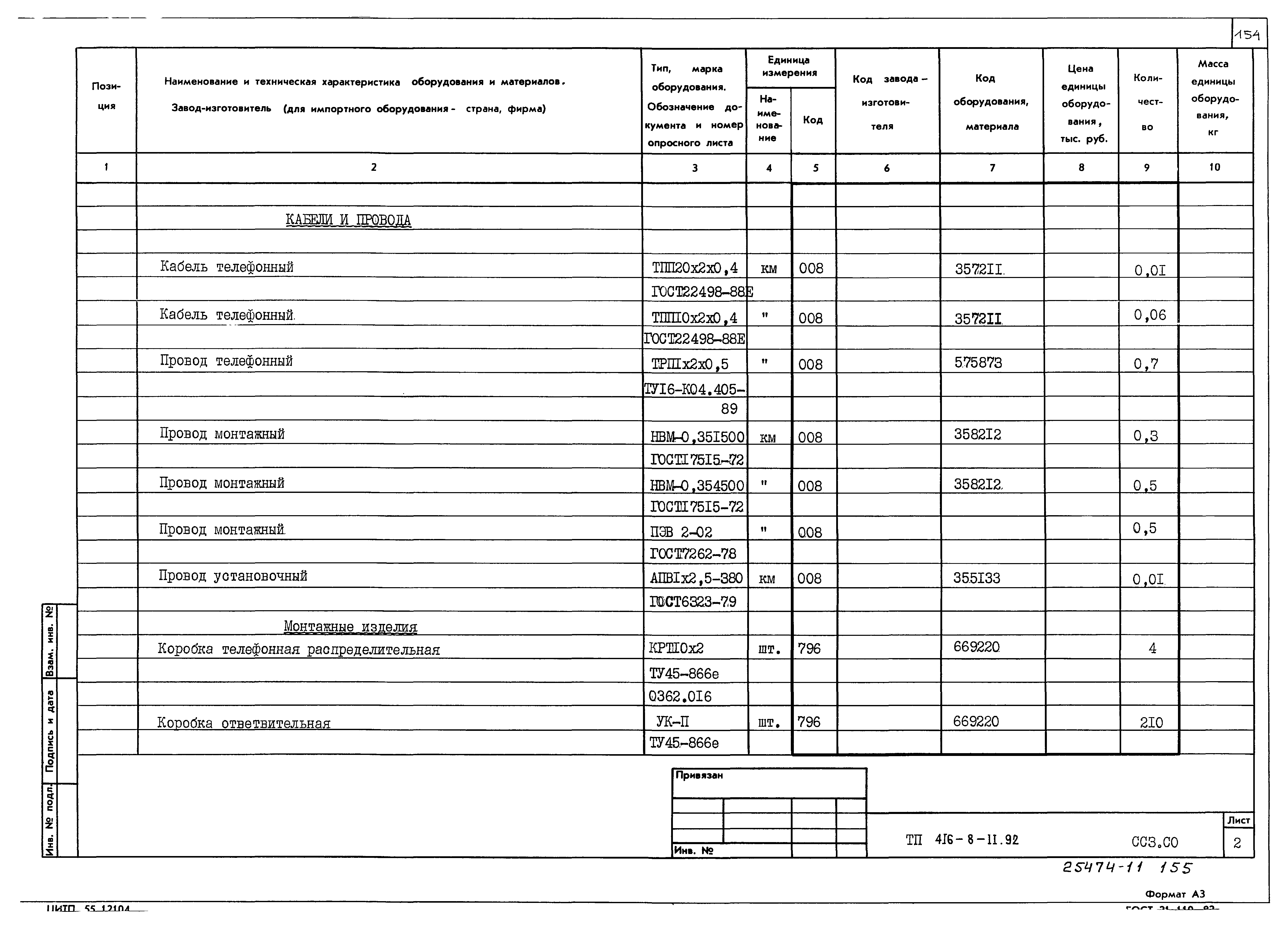Типовой проект 416-8-11.92