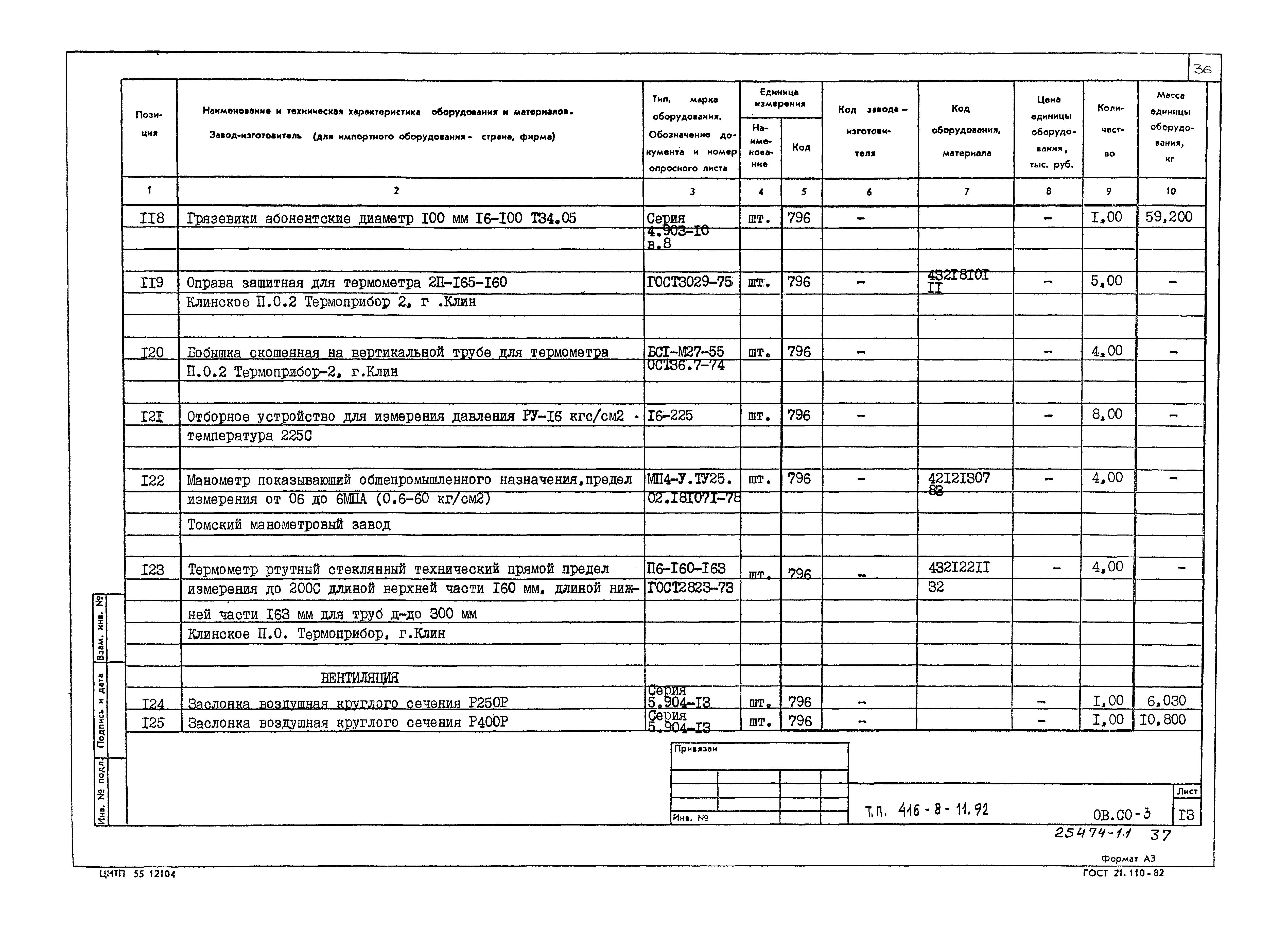 Типовой проект 416-8-11.92