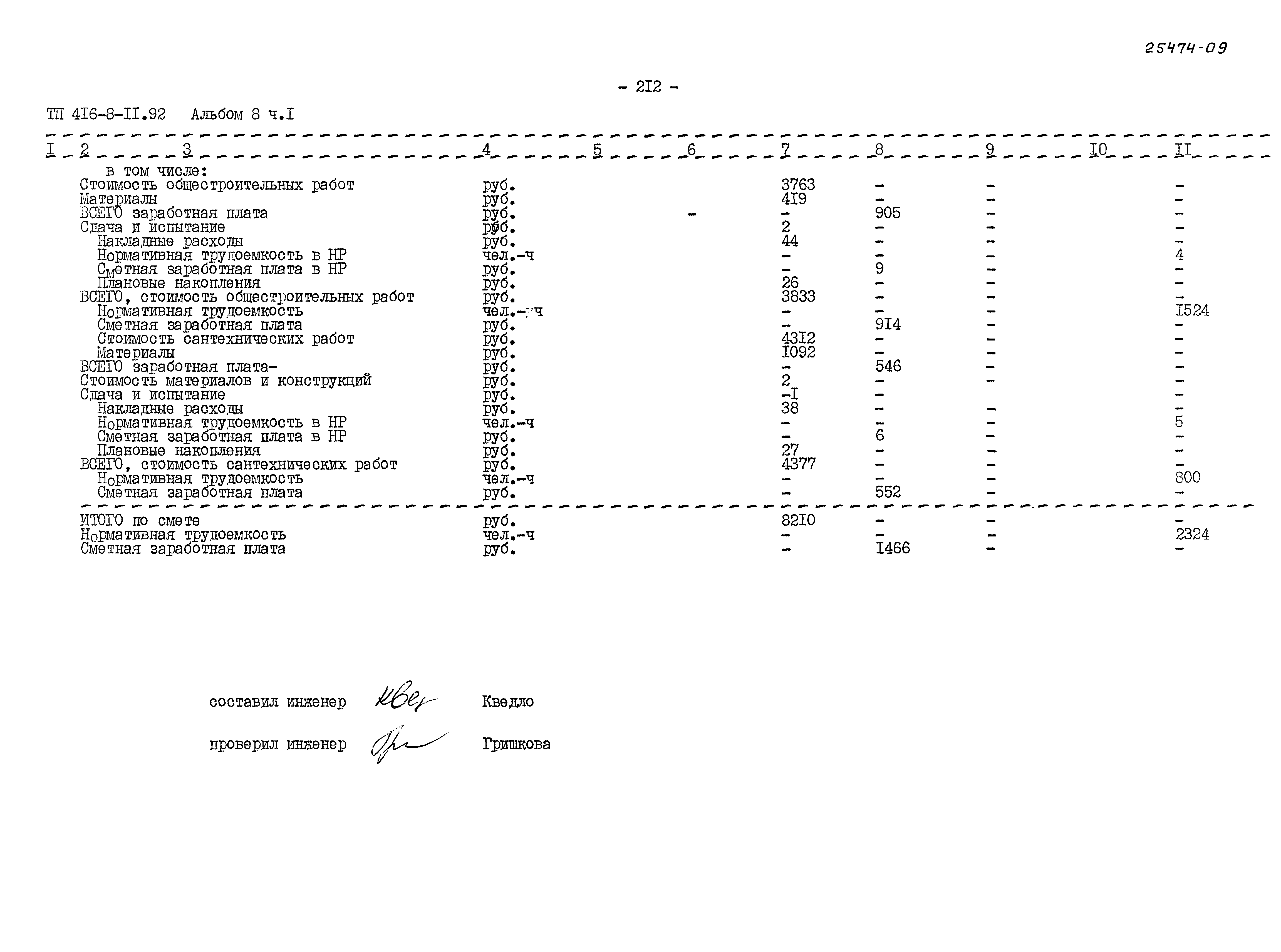 Типовой проект 416-8-11.92