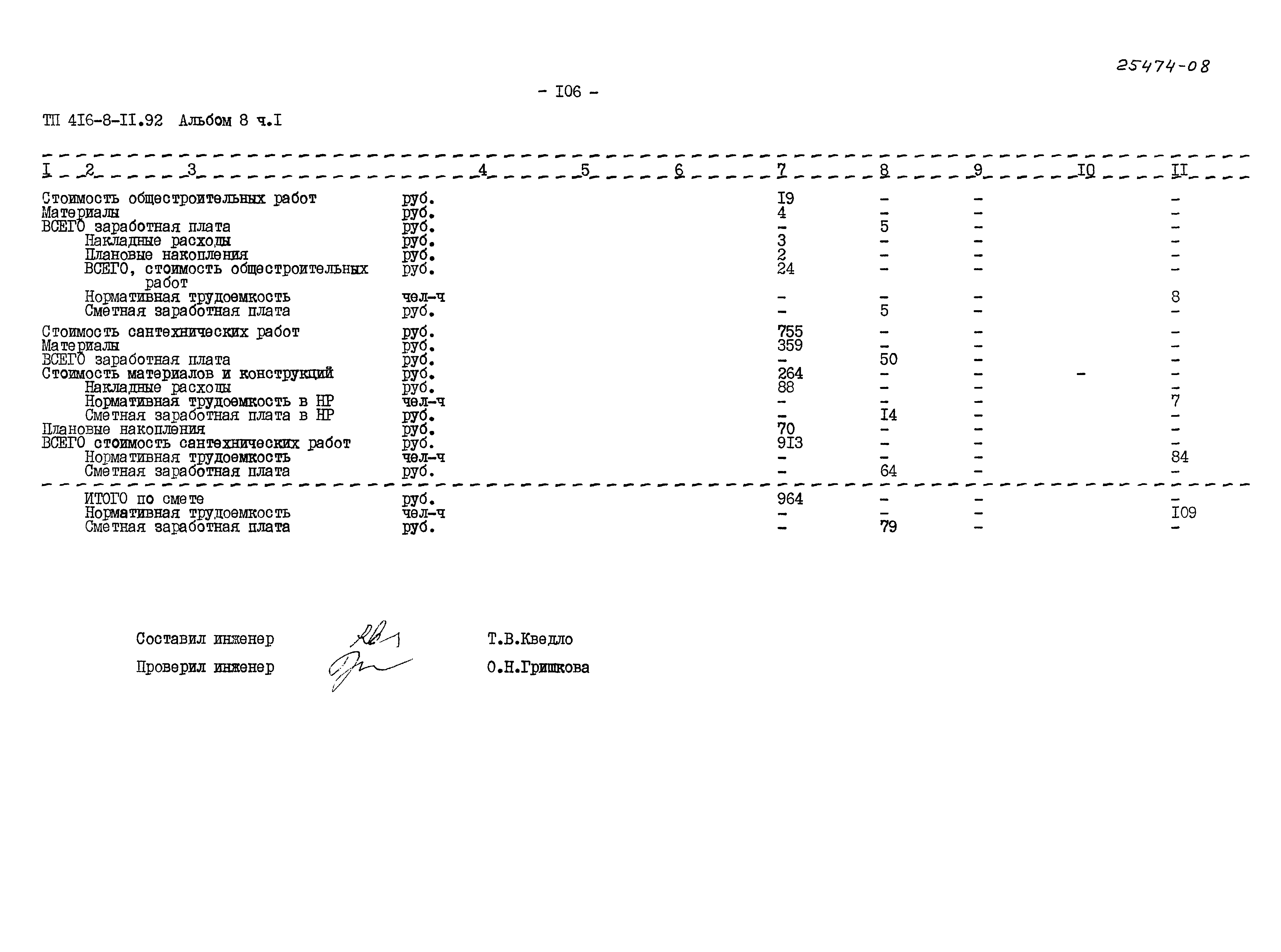 Типовой проект 416-8-11.92