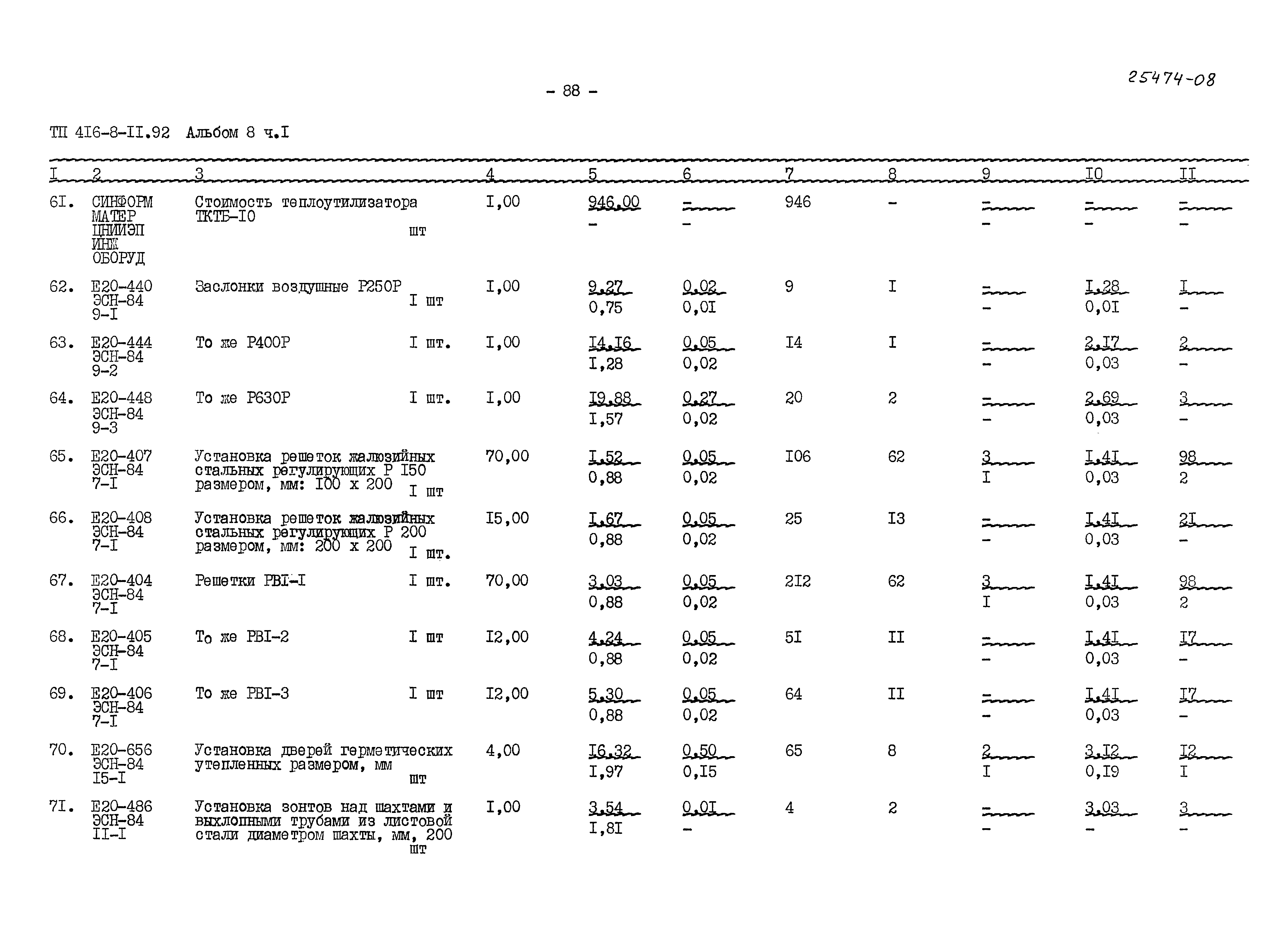 Типовой проект 416-8-11.92