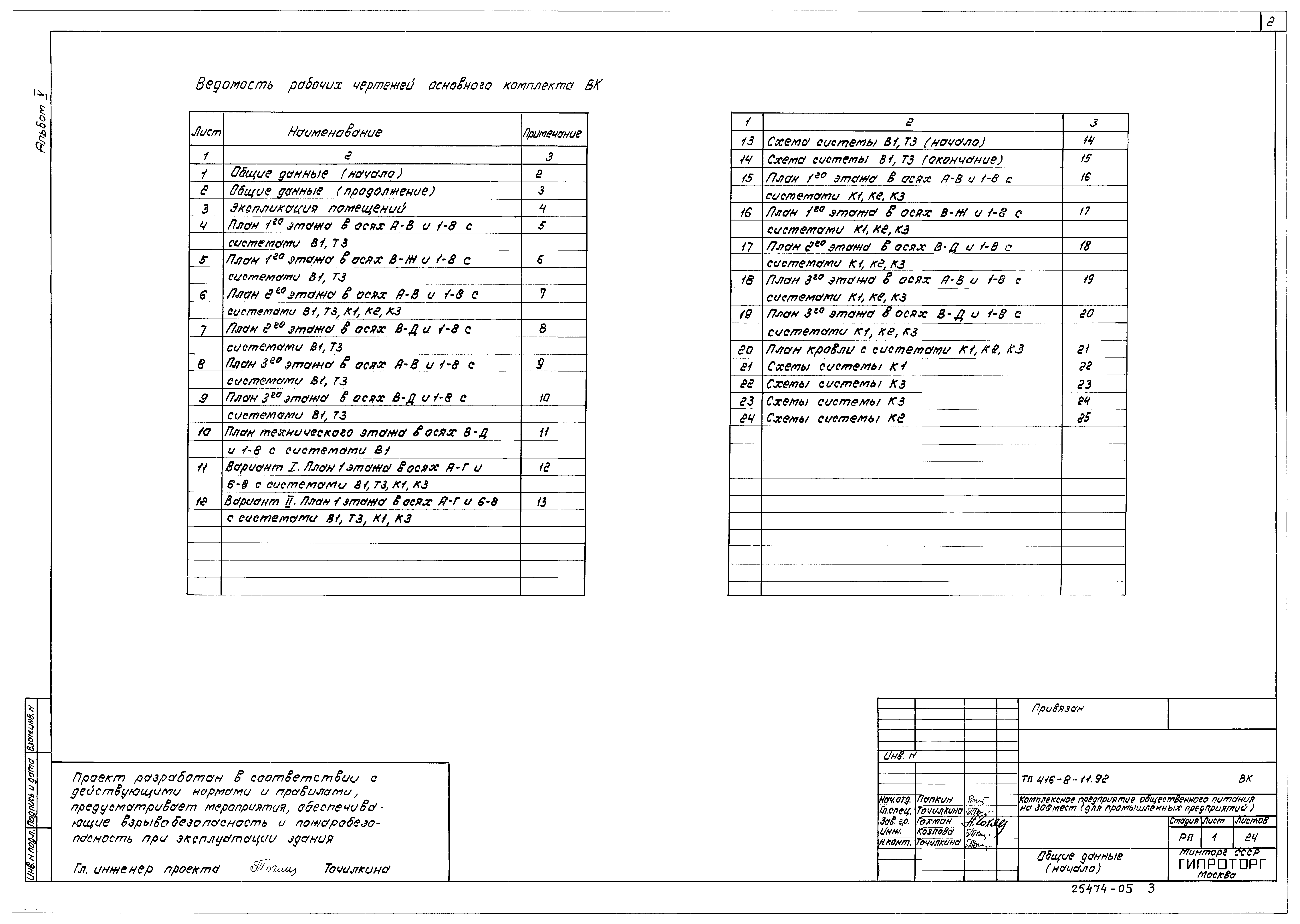 Типовой проект 416-8-11.92