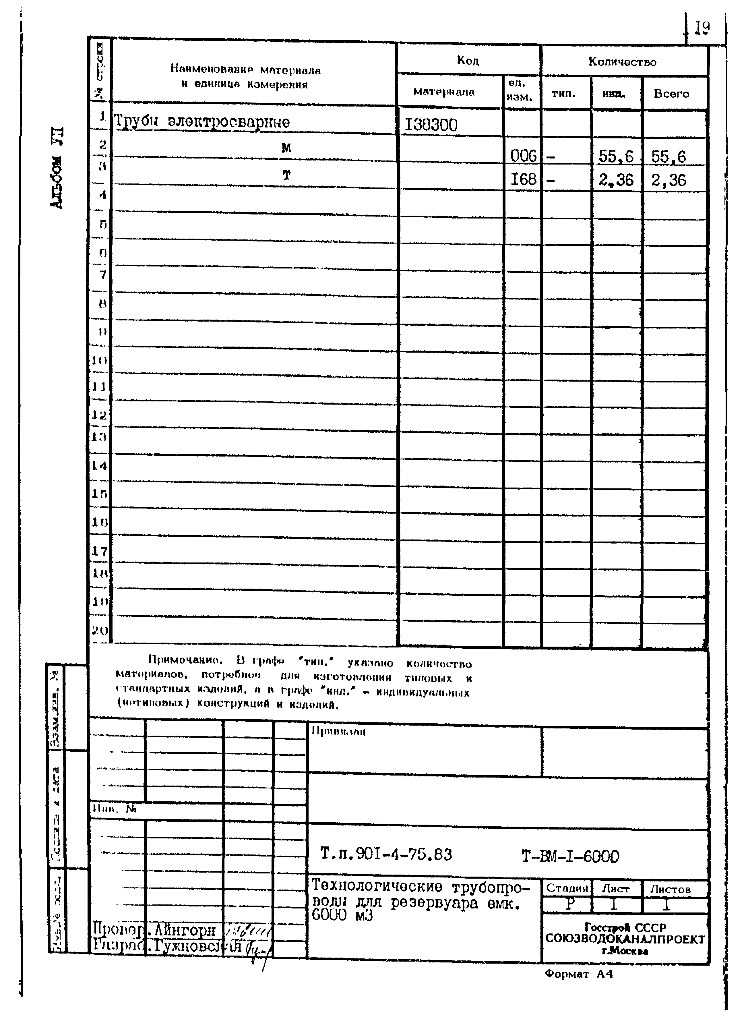 Типовой проект 901-4-75.83