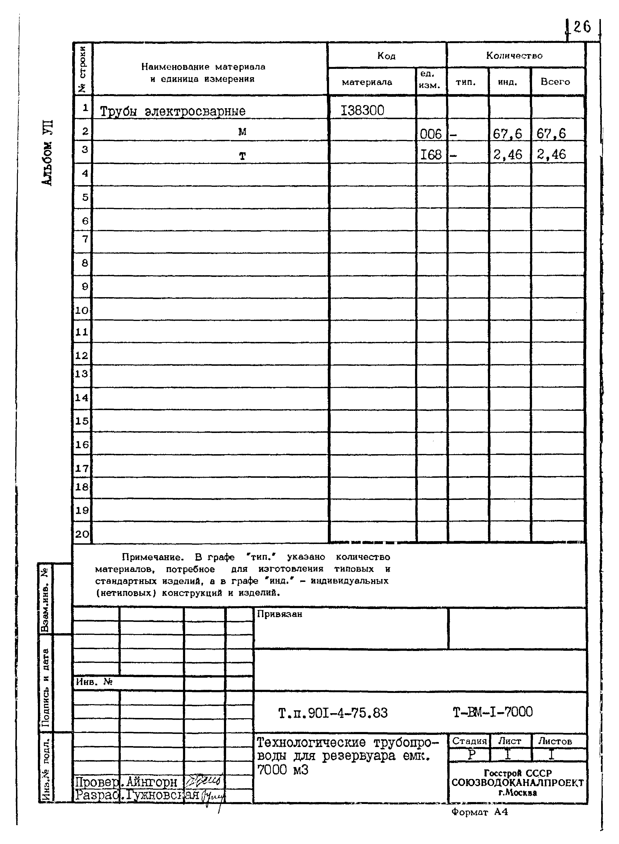 Типовой проект 901-4-75.83