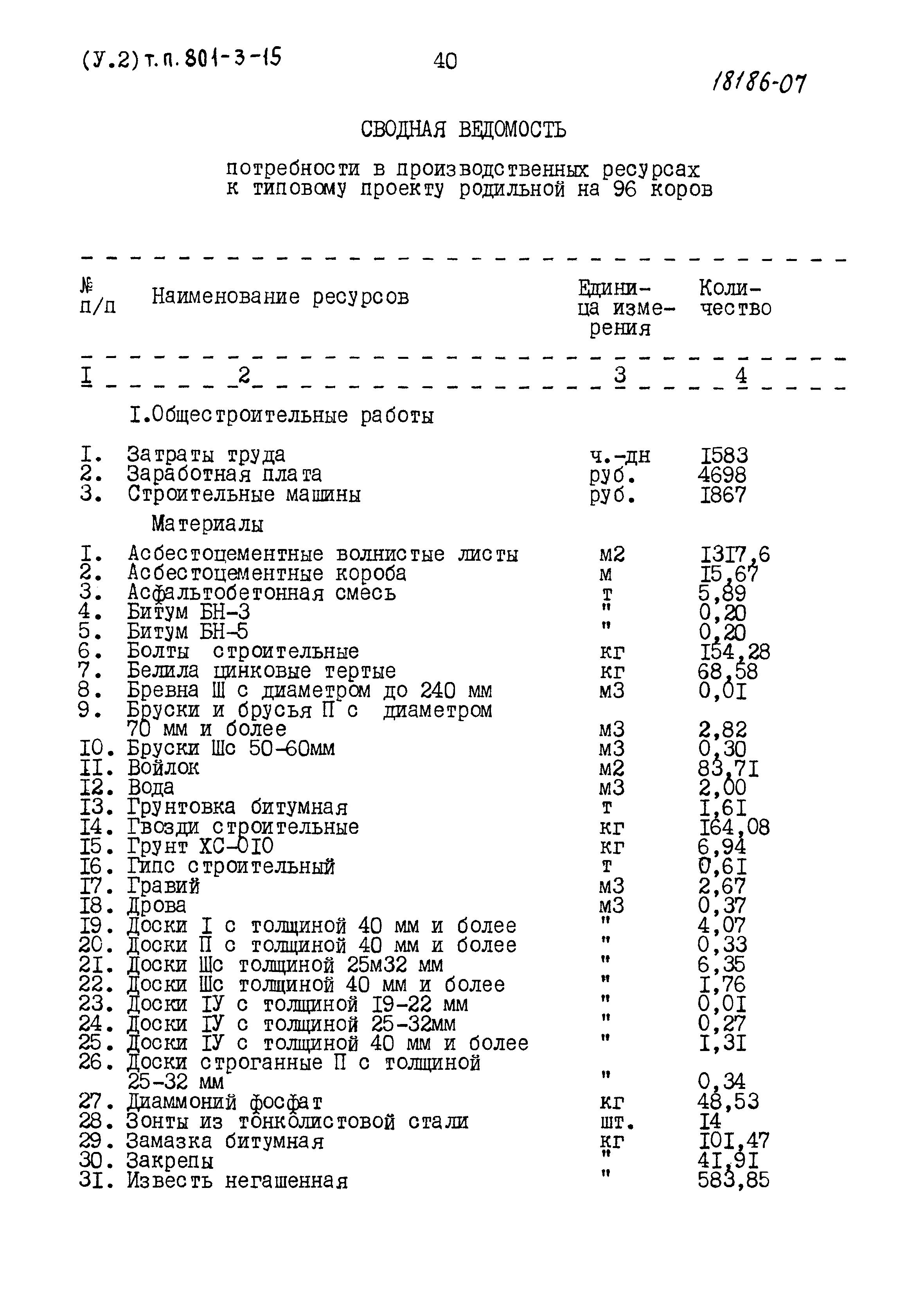 Типовой проект 801-3-15