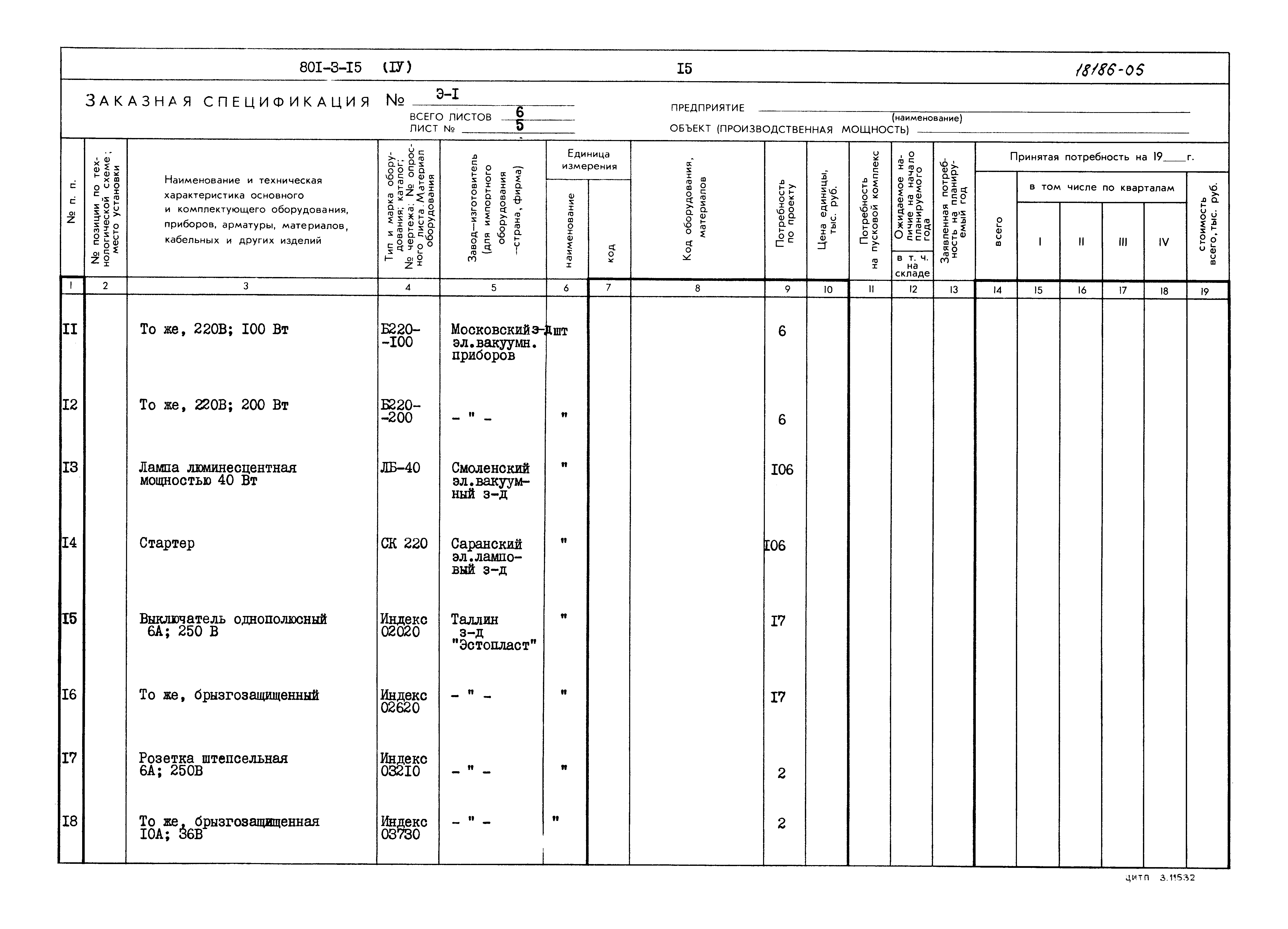 Типовой проект 801-3-15
