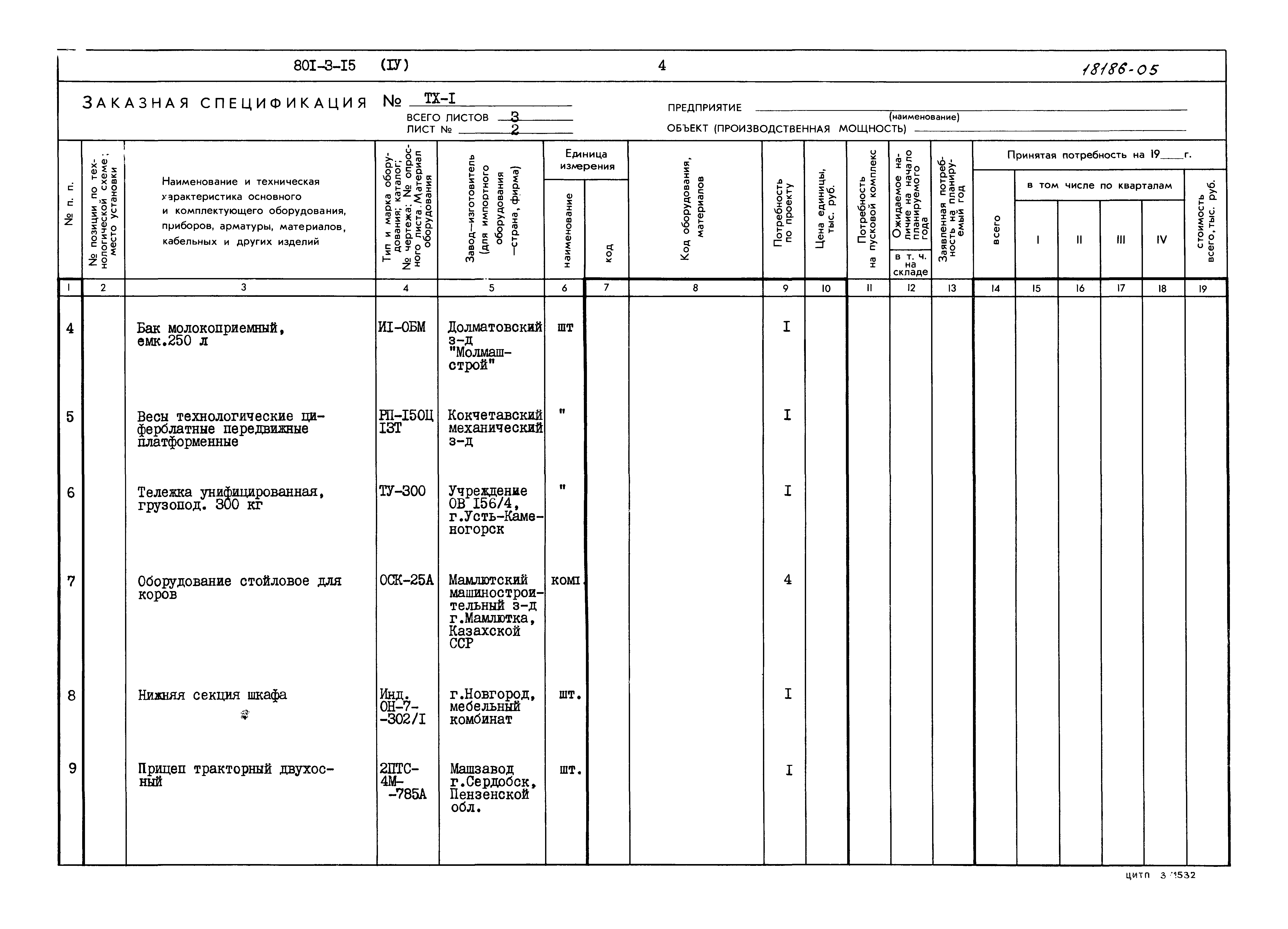 Типовой проект 801-3-15