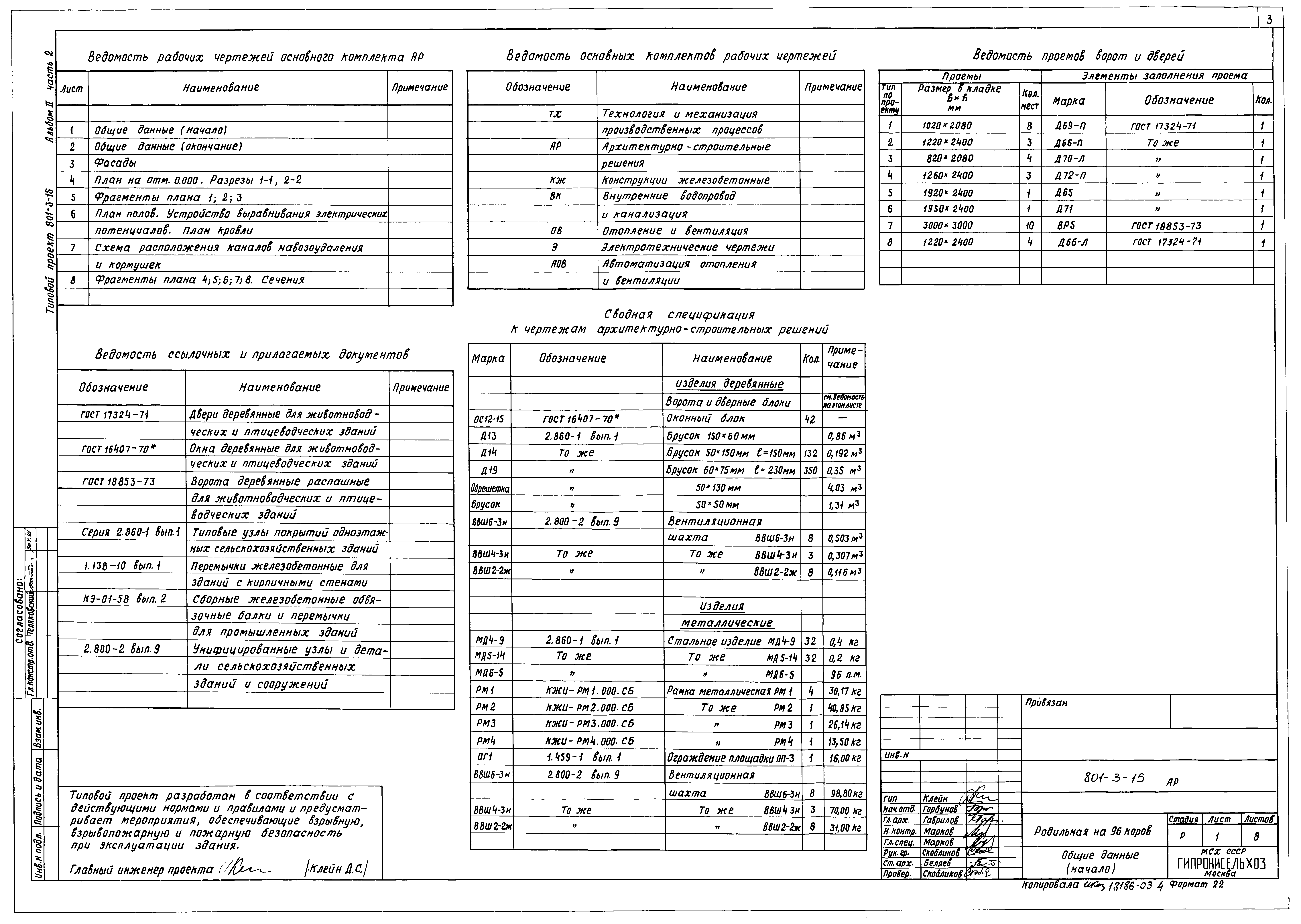 Типовой проект 801-3-15