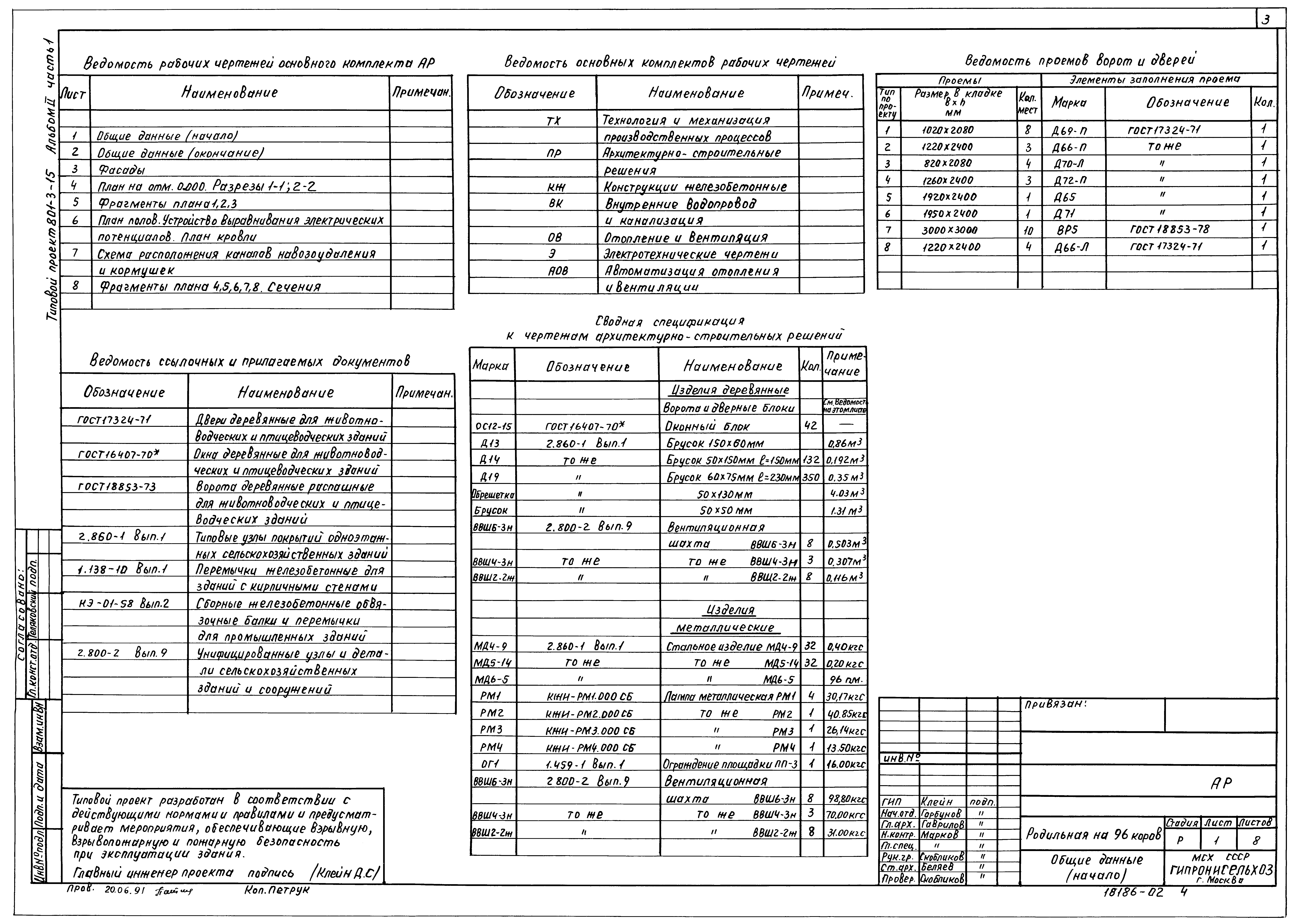Типовой проект 801-3-15