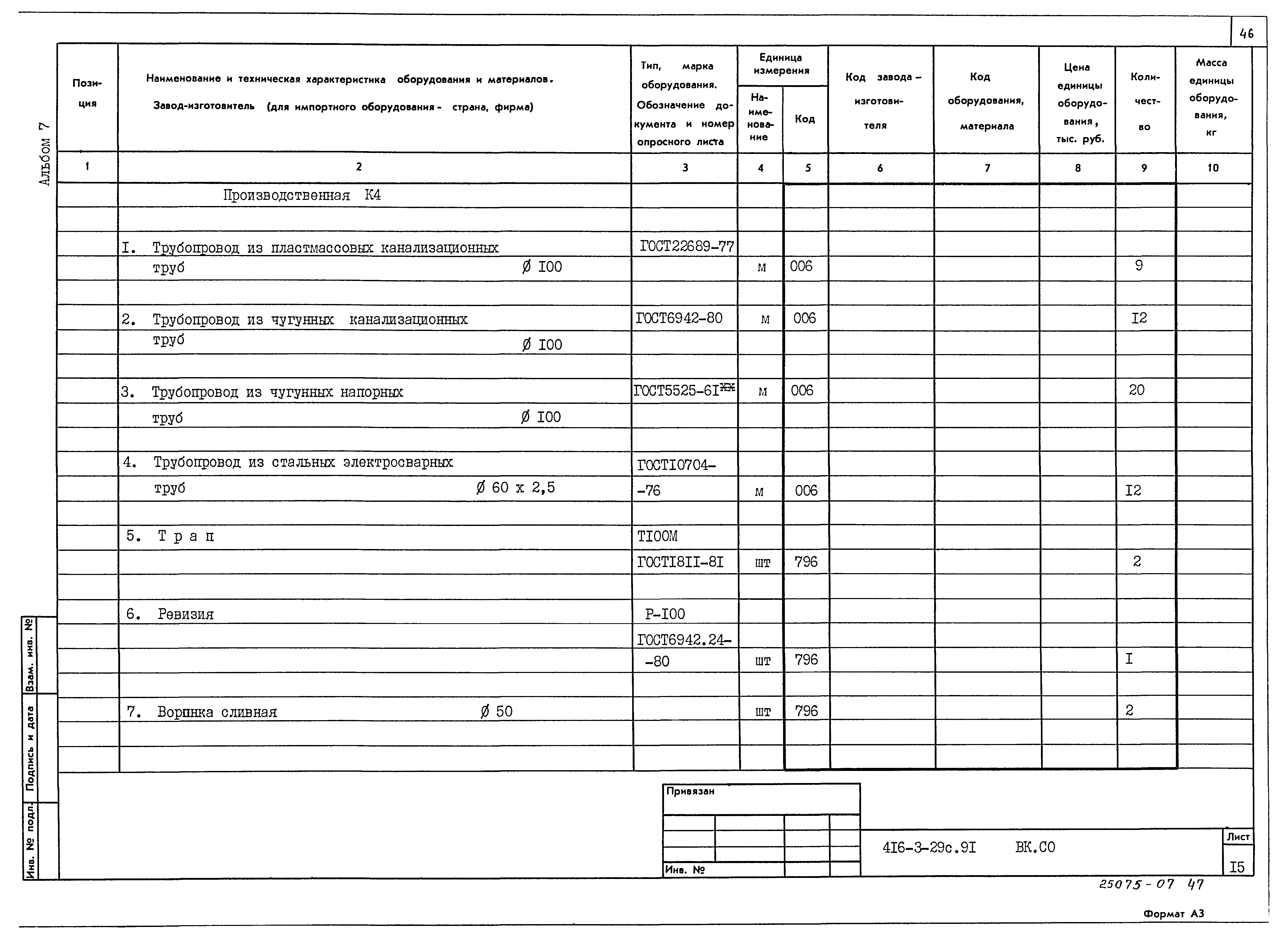Типовой проект 416-3-29с.91