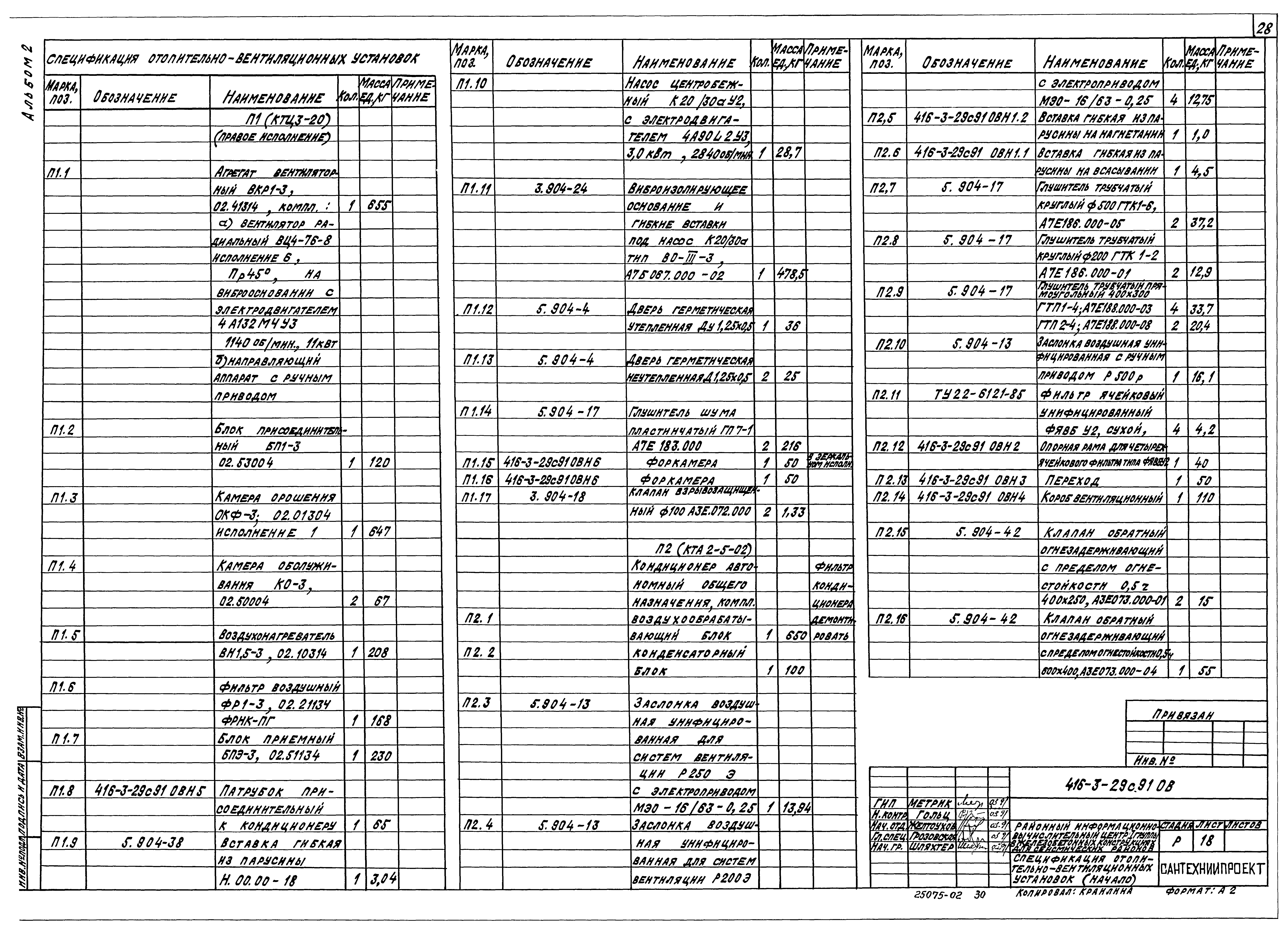 Типовой проект 416-3-29с.91