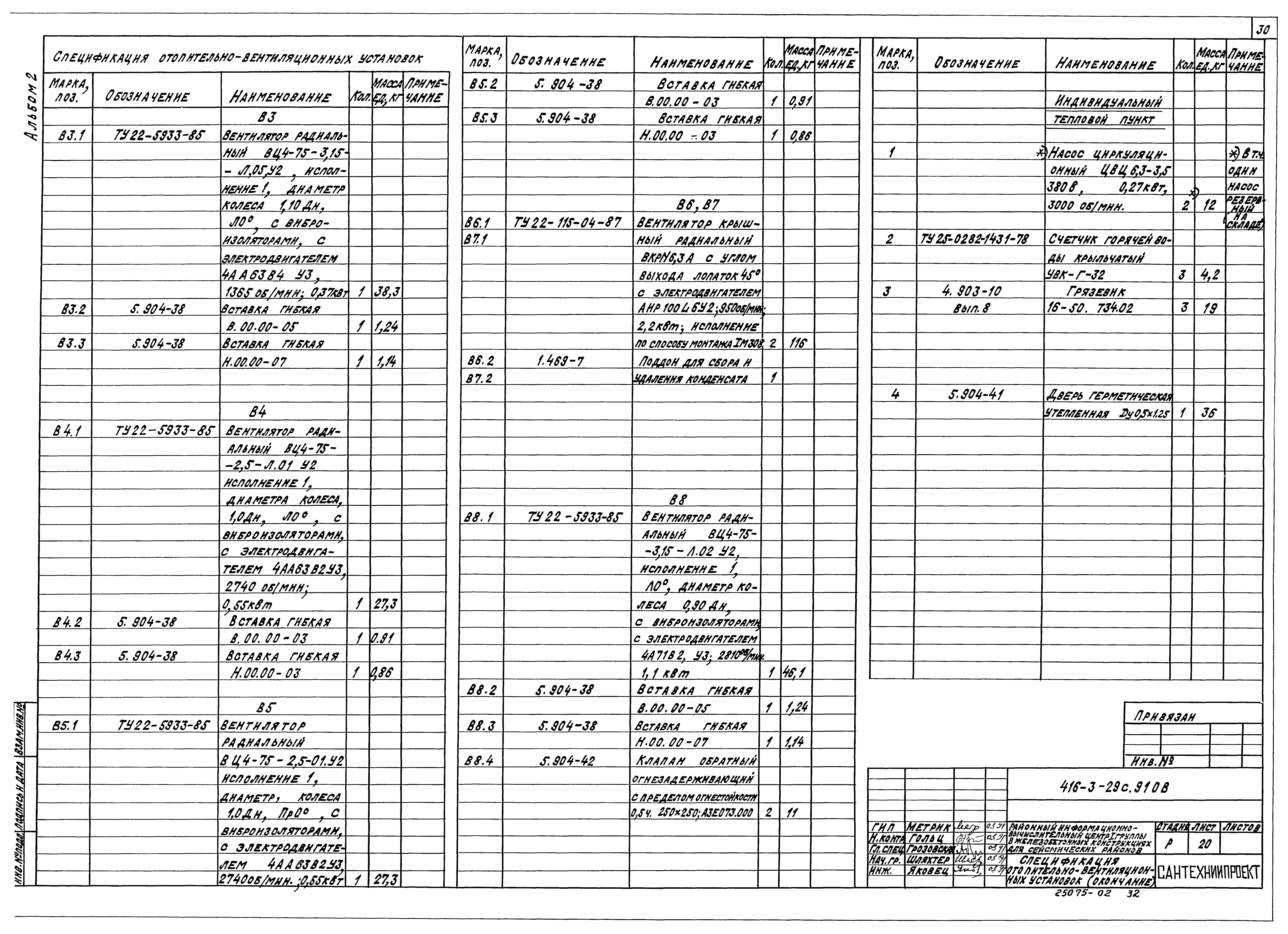 Типовой проект 416-3-29с.91