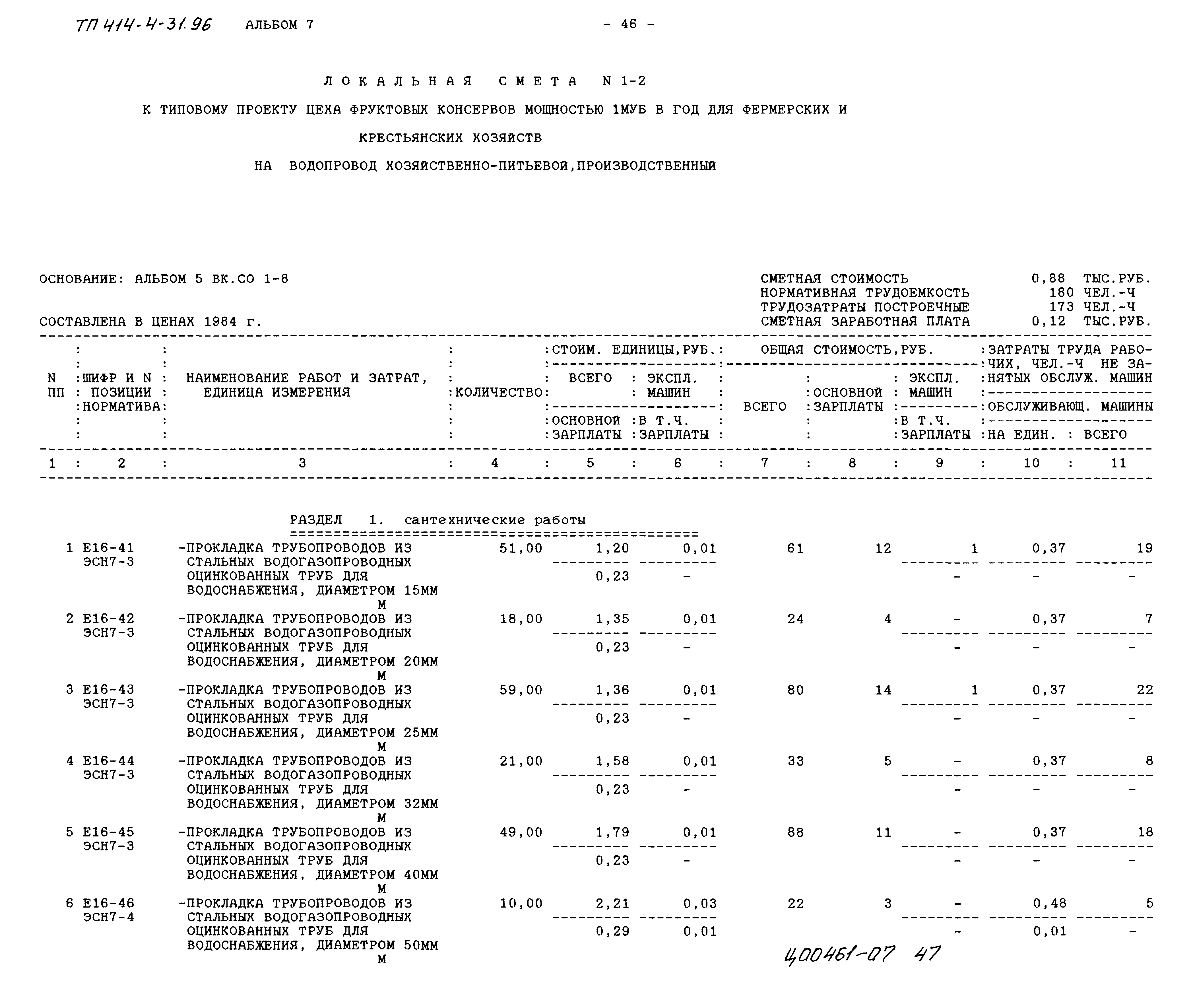 Типовой проект 414-4-31.96